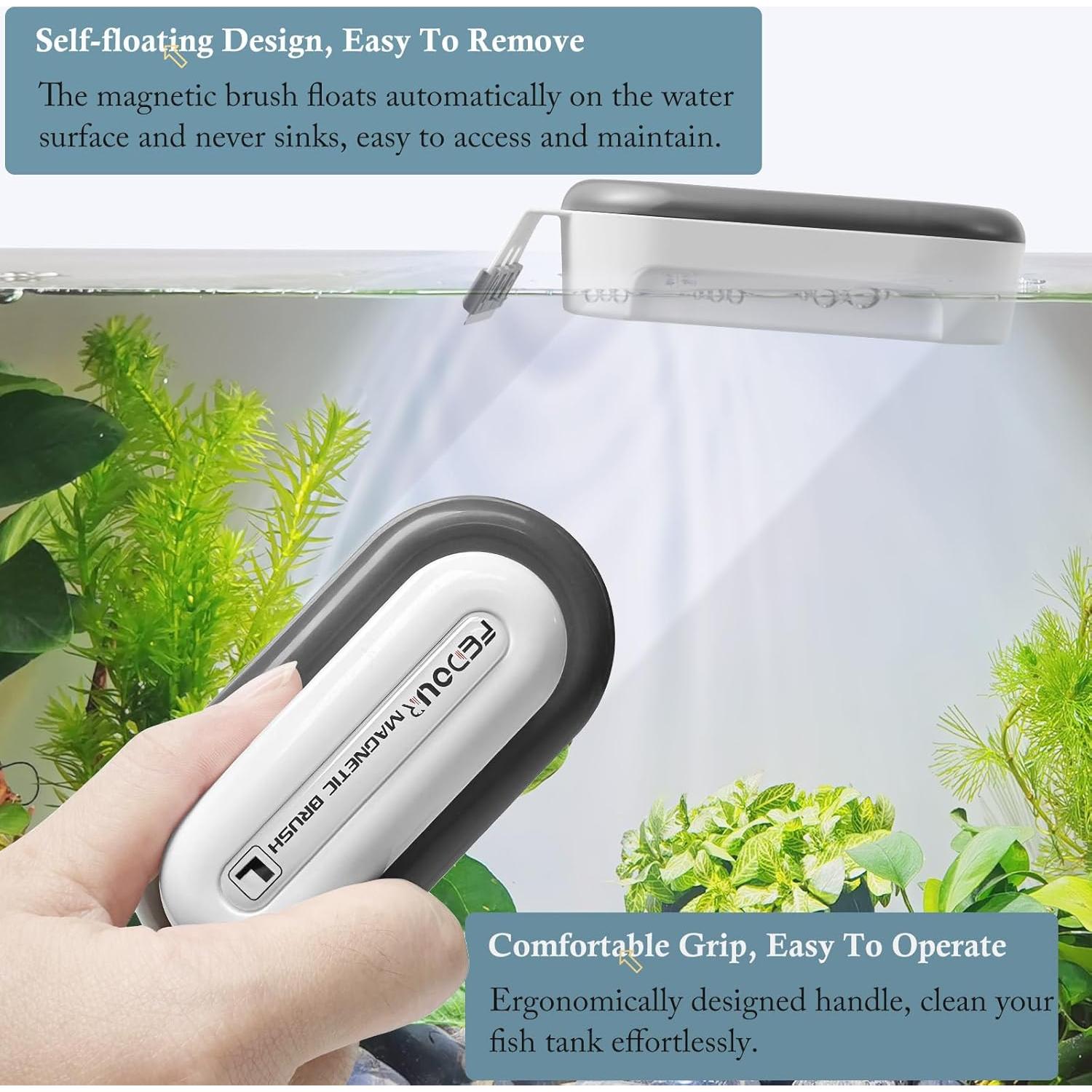 Limpiador Magnético para Acuarios FEDOUR Grande 0.5-2.5cm