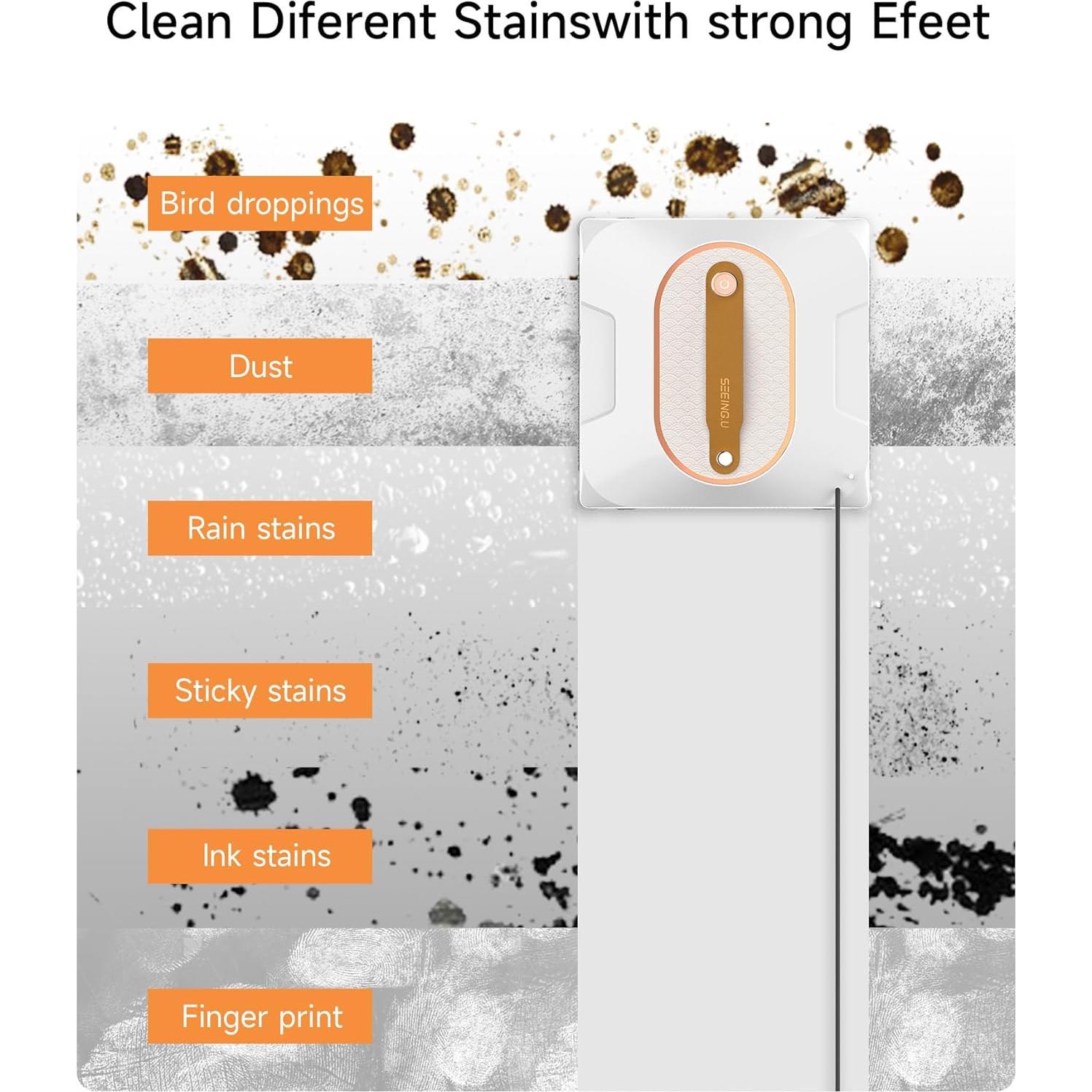 Robot Limpiador de Ventanas SEEING.U W2 6000Pa con Control Remoto