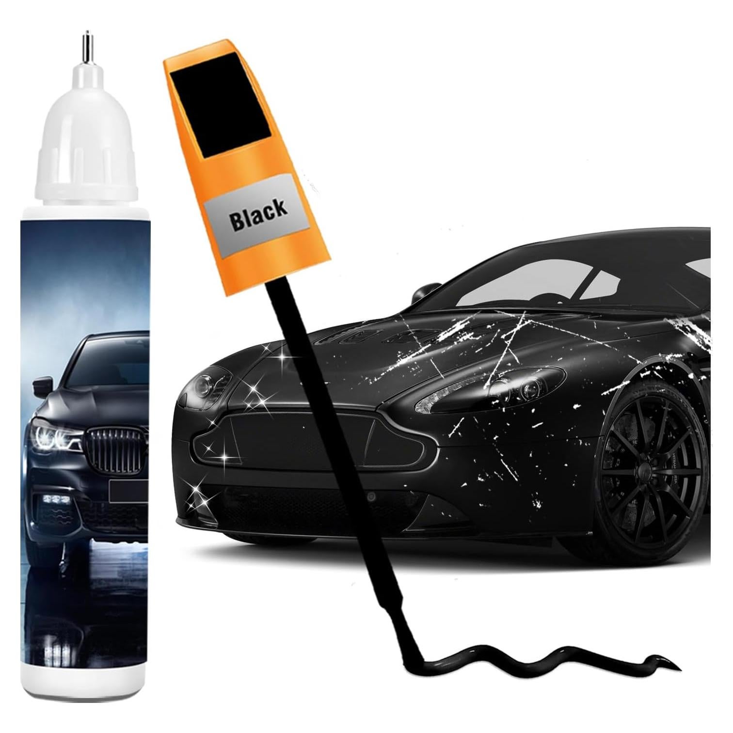 Pintura de Retoque Negra Brillante Filmer 12 ml para Coches