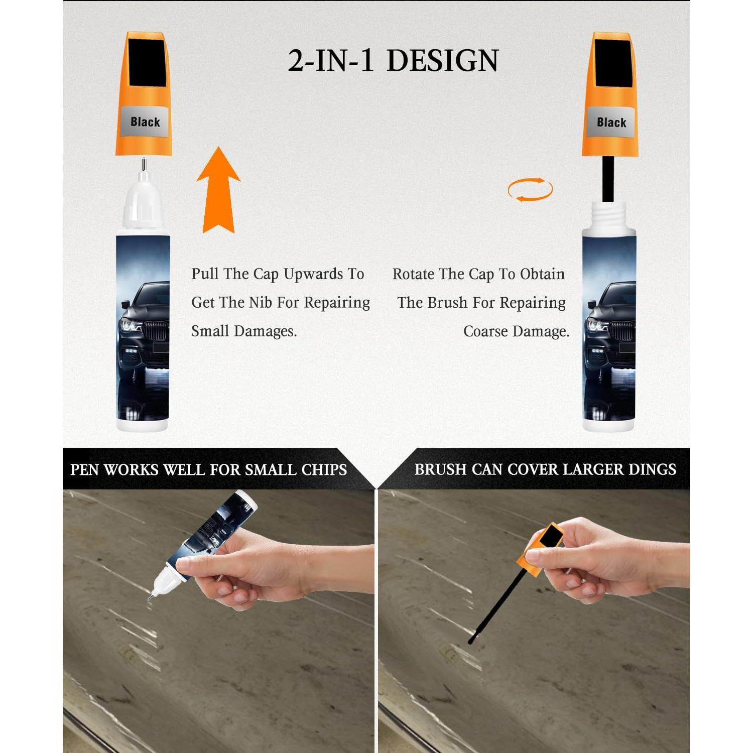 Pintura de Retoque Negra Brillante Filmer 12 ml para Coches