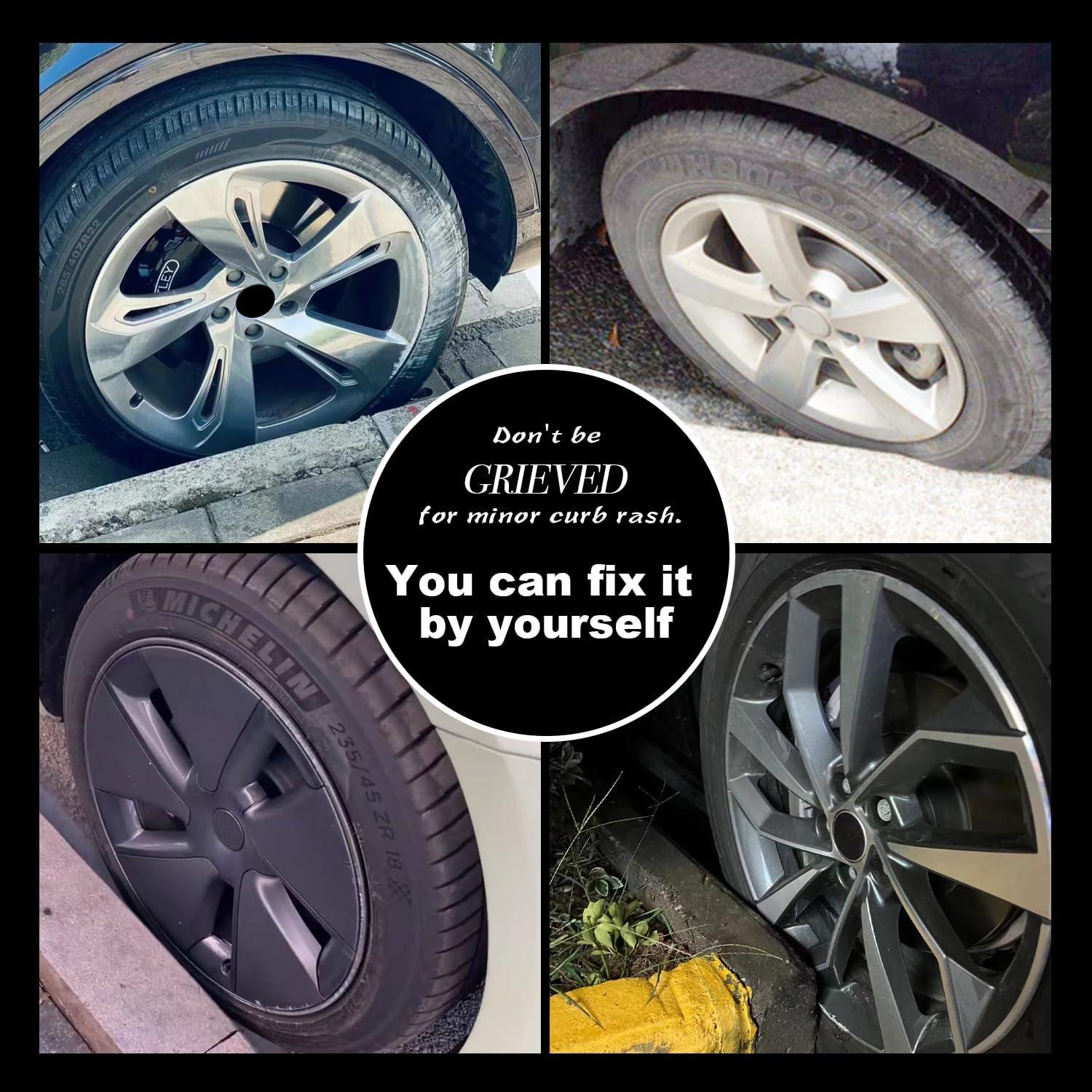 Pintura de Retoque de Llanta Negra Mate Jietamaseo 8.8ml