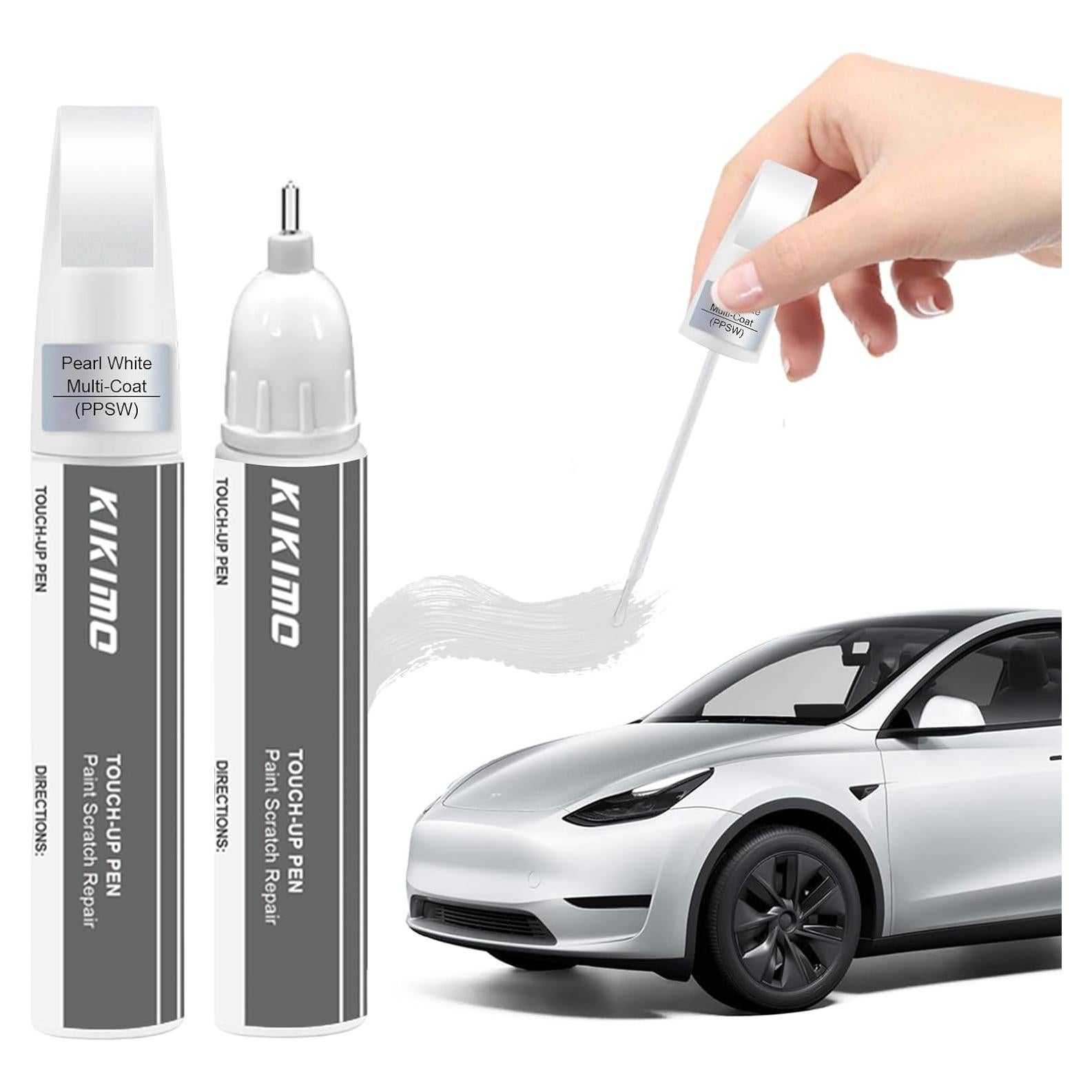 KIKIMO Kit de Pintura de Retoque para Tesla Blanco Perla 12ml