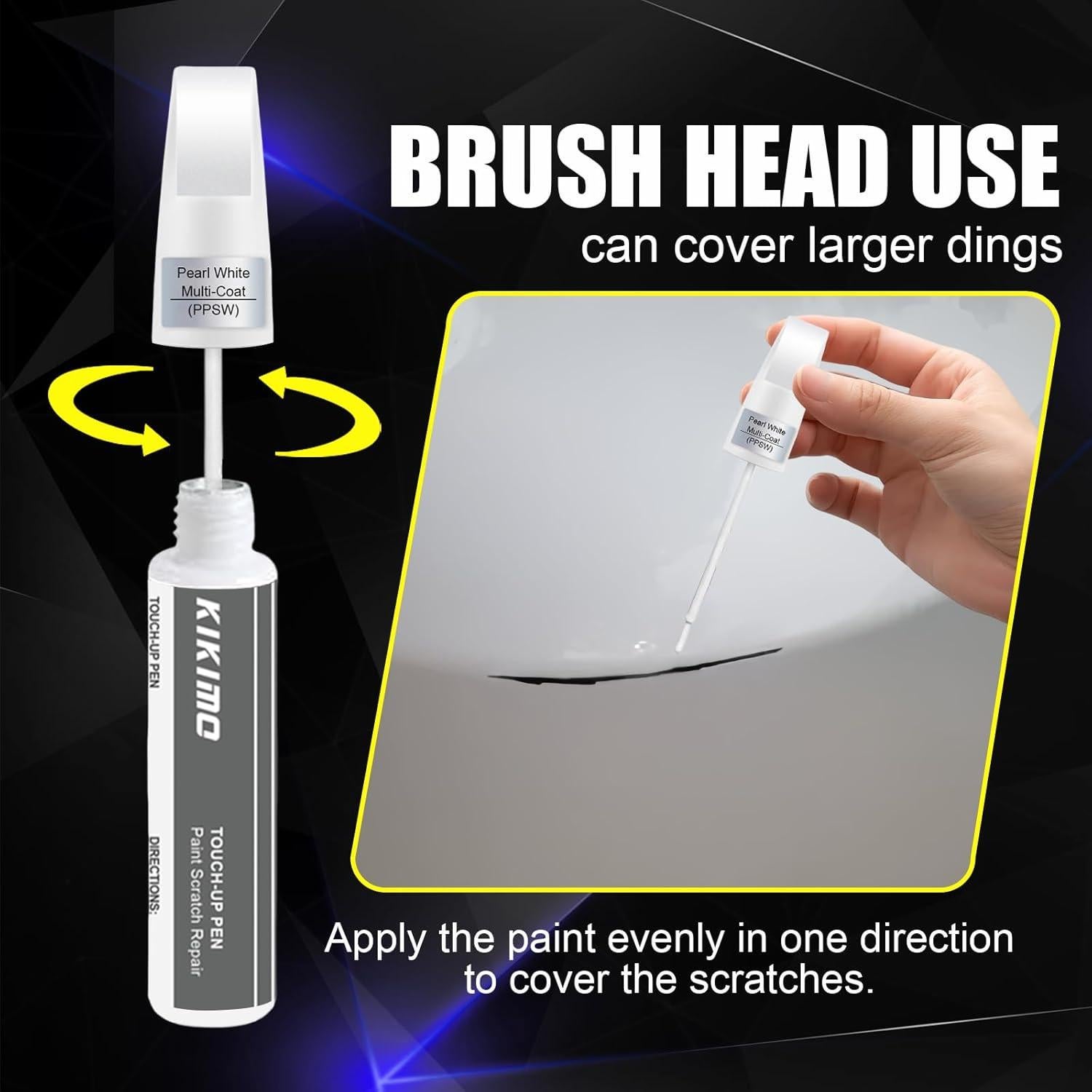 KIKIMO Kit de Pintura de Retoque para Tesla Blanco Perla 12ml