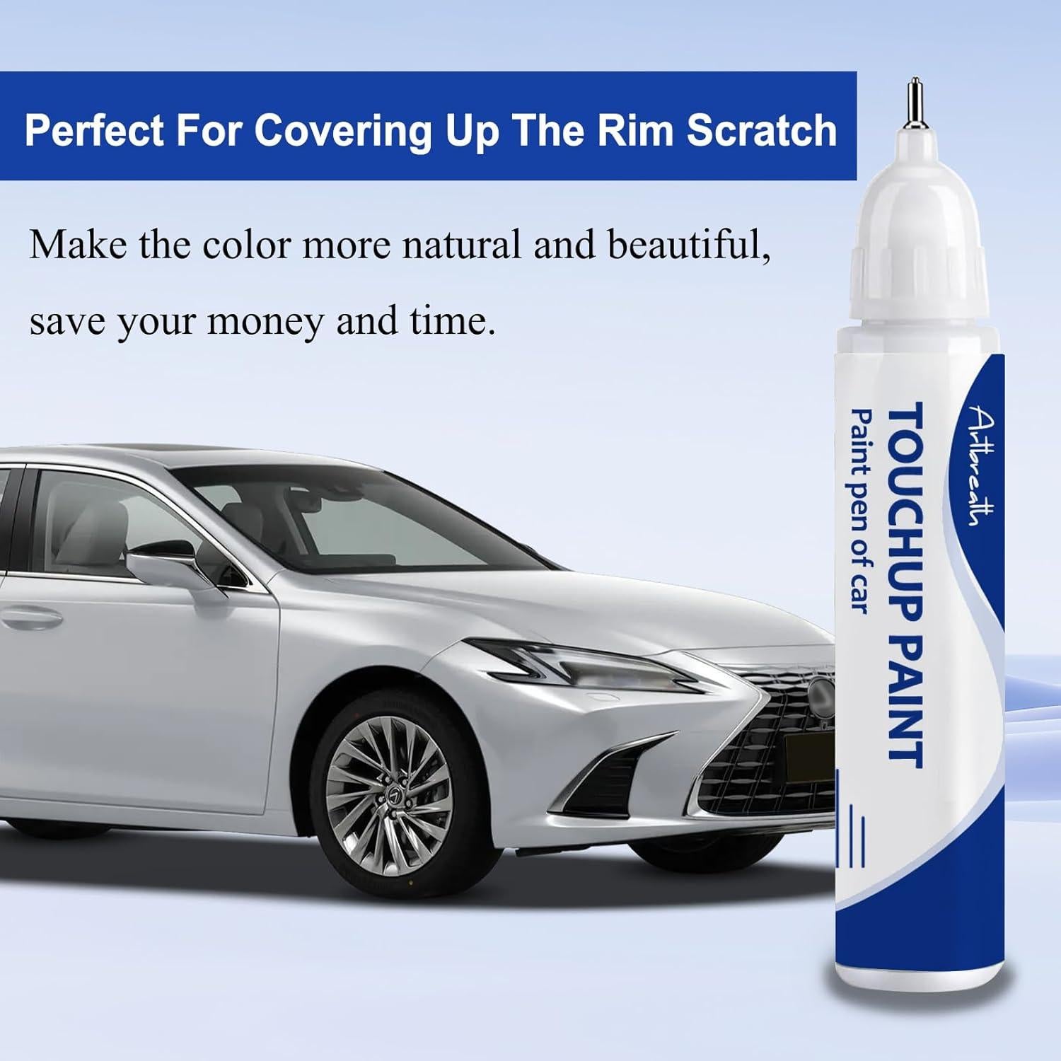 Iridium(1L2) Touch Up Paint for Lexus-Exact Match–Chips and Nicks Car Paint Scratch Repair Kit Automotive Paint Pen for 2025 ES/2024 IS/2024 LS/2025 UX HYBRID/NX/2024 RX/GX/RZ/LX