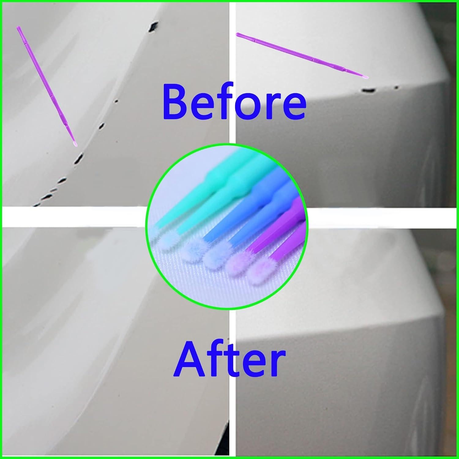 300 Brochas de Pintura para Retoque Automotriz Yuanwovv