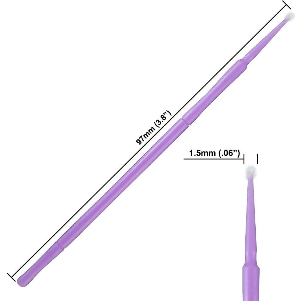 Pinceles de Retoque ATLIN, 100 Aplicadores Micro 1.5mm