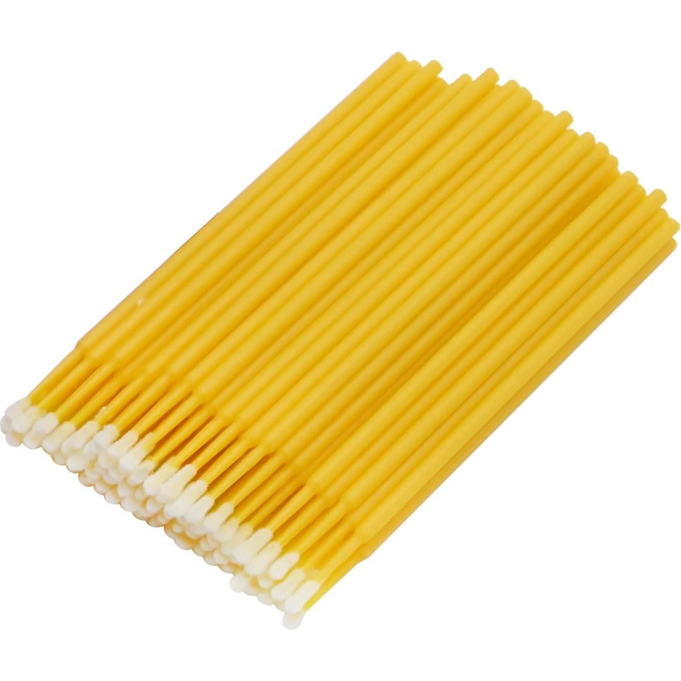 Pinceles de Retoque Automotriz Saihisday 2.5mm Amarillo 100PCS