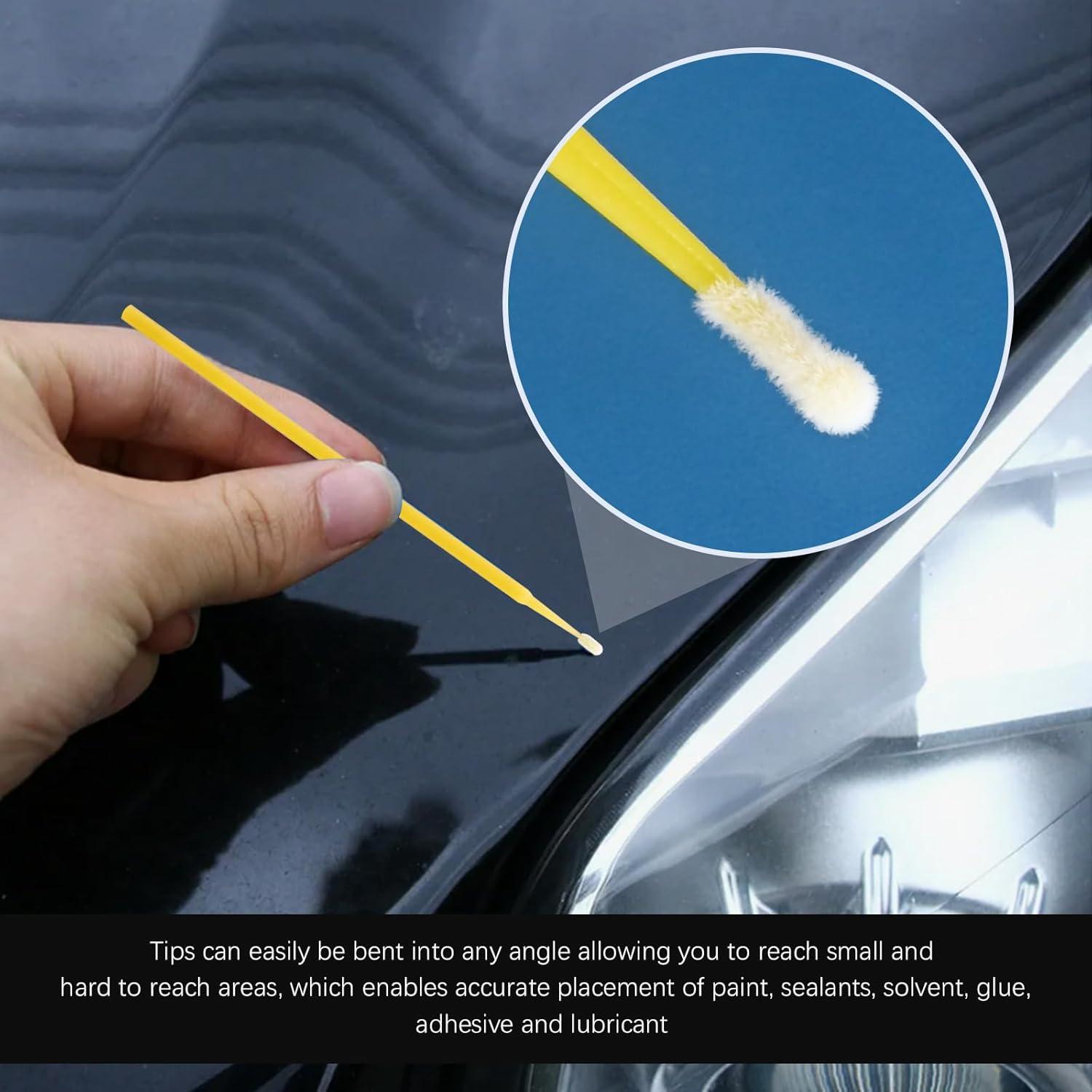 Pinceles de Retoque Automotriz Saihisday 2.5mm Amarillo 100PCS