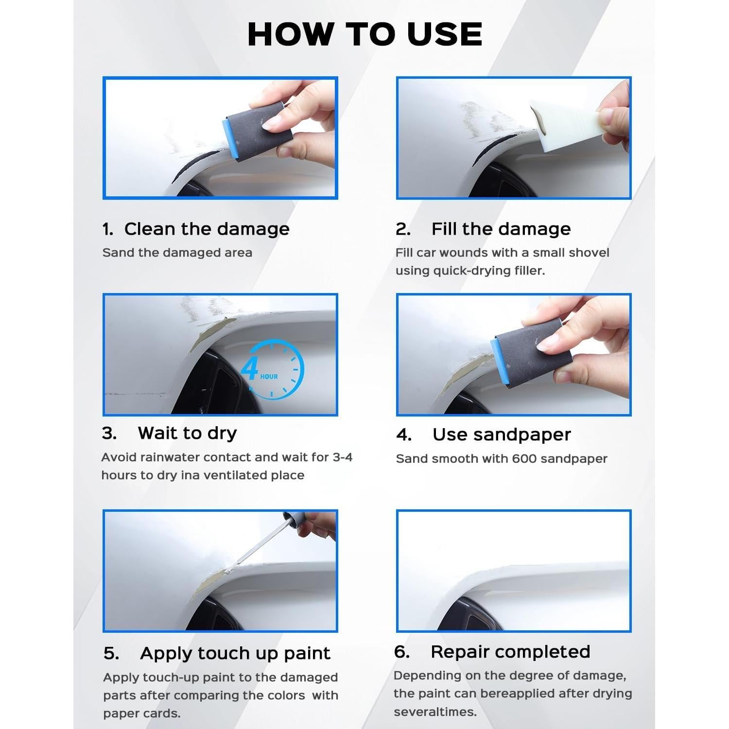 Kit de Pintura de Reparación RSACET 42M Azul Cristal Perla 12.1ml