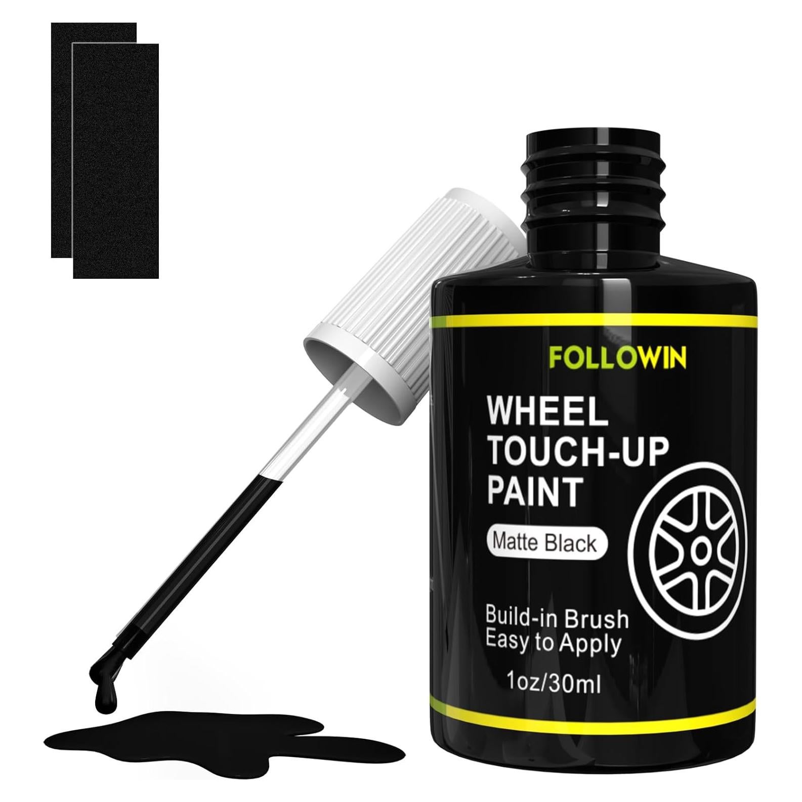 Pintura de Retoque para Llantas FOLLOWIN 30ml Negro Mate