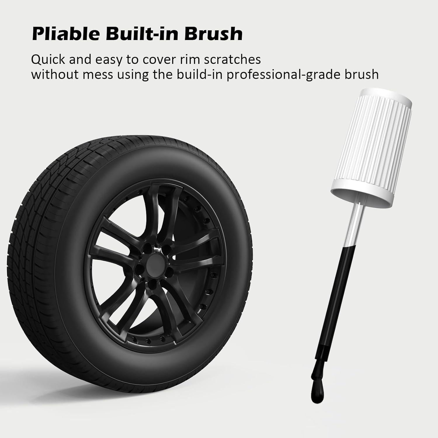 Pintura de Retoque para Llantas FOLLOWIN 30ml Negro Mate