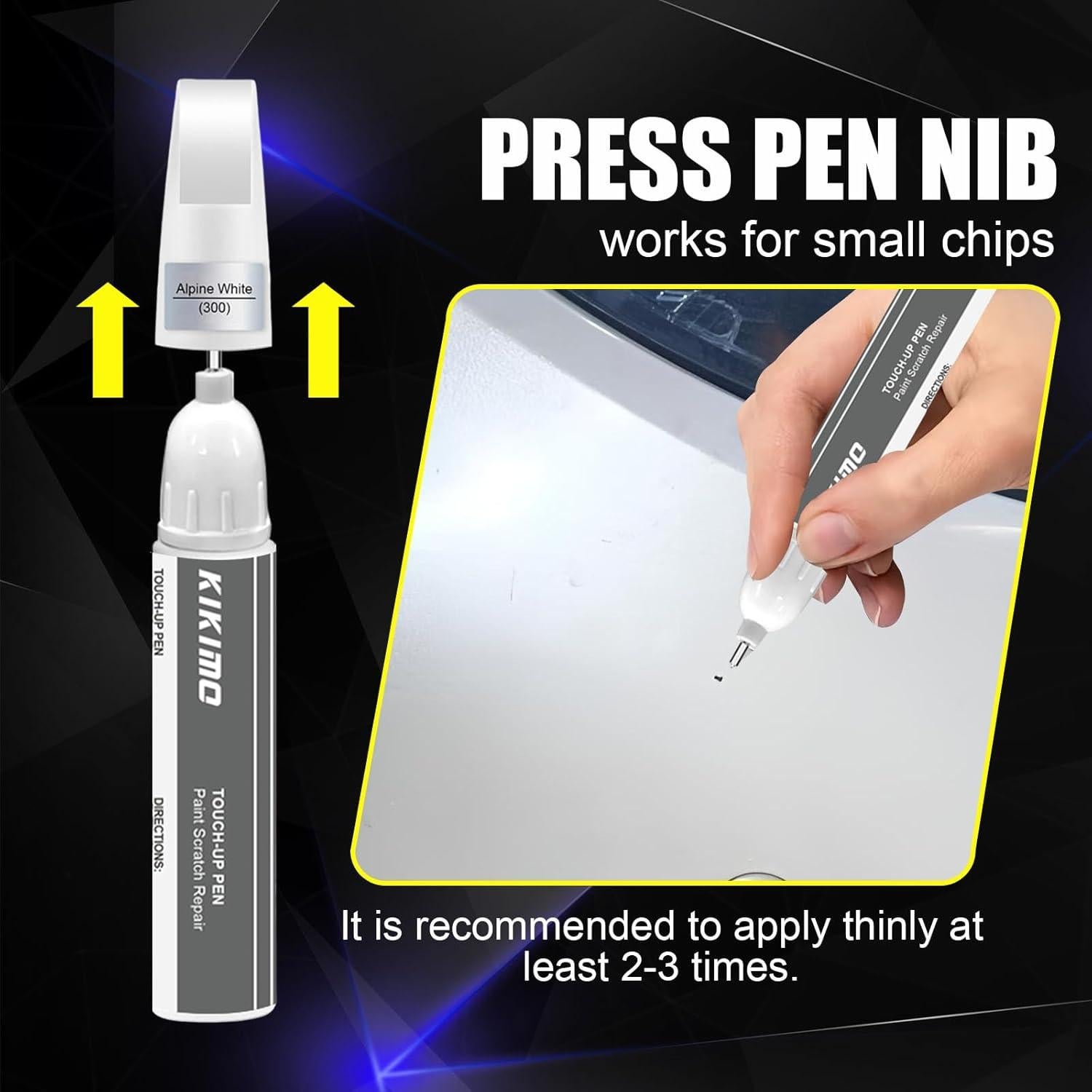 KIKIMO Pintura de Retoque para BMW Blanco Mineral A96 11.8ml