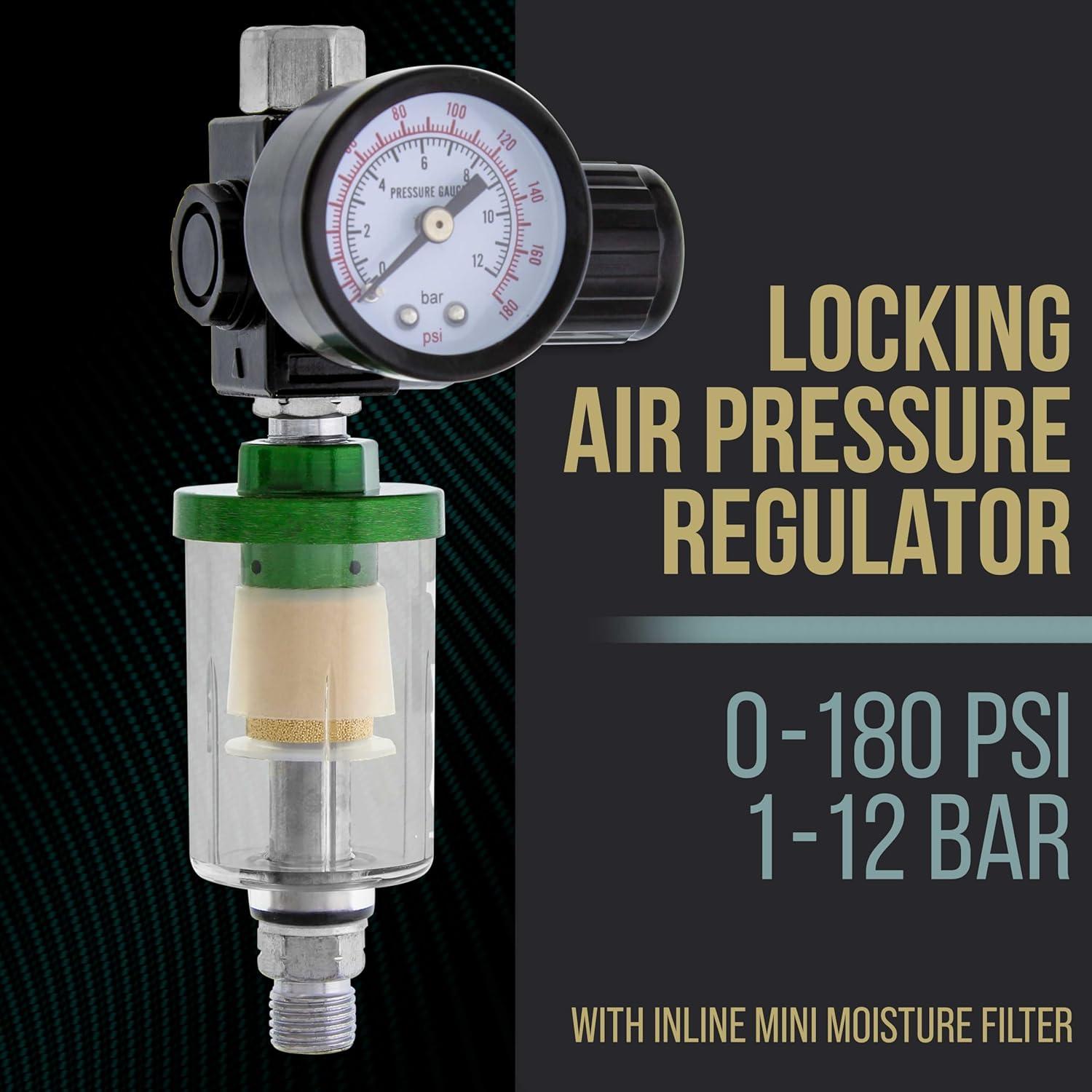 Kit de Pistola de Pulverización HVLP TCP Global 9 Piezas