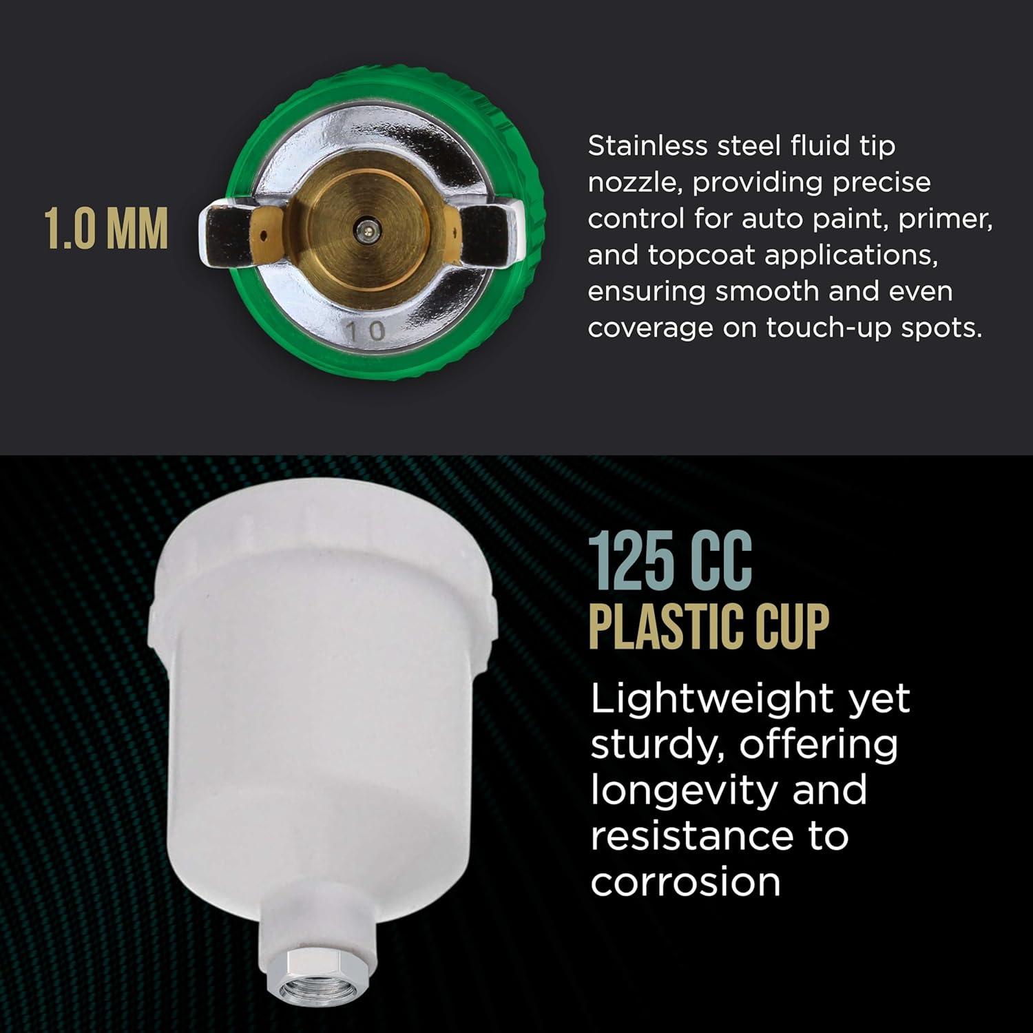 Pistola de Pintura Automotriz TCP Global G5800 HVLP 1.0mm