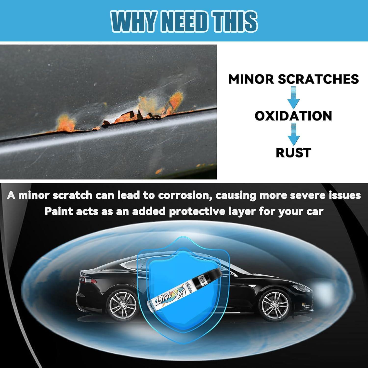 Black Touch Up Paint for Cars, Car Paint Scratch Repair Pen, Color Accurate Automotive Paint Quick and Easy Fix Vehicles Chip Rim Scuff Repair