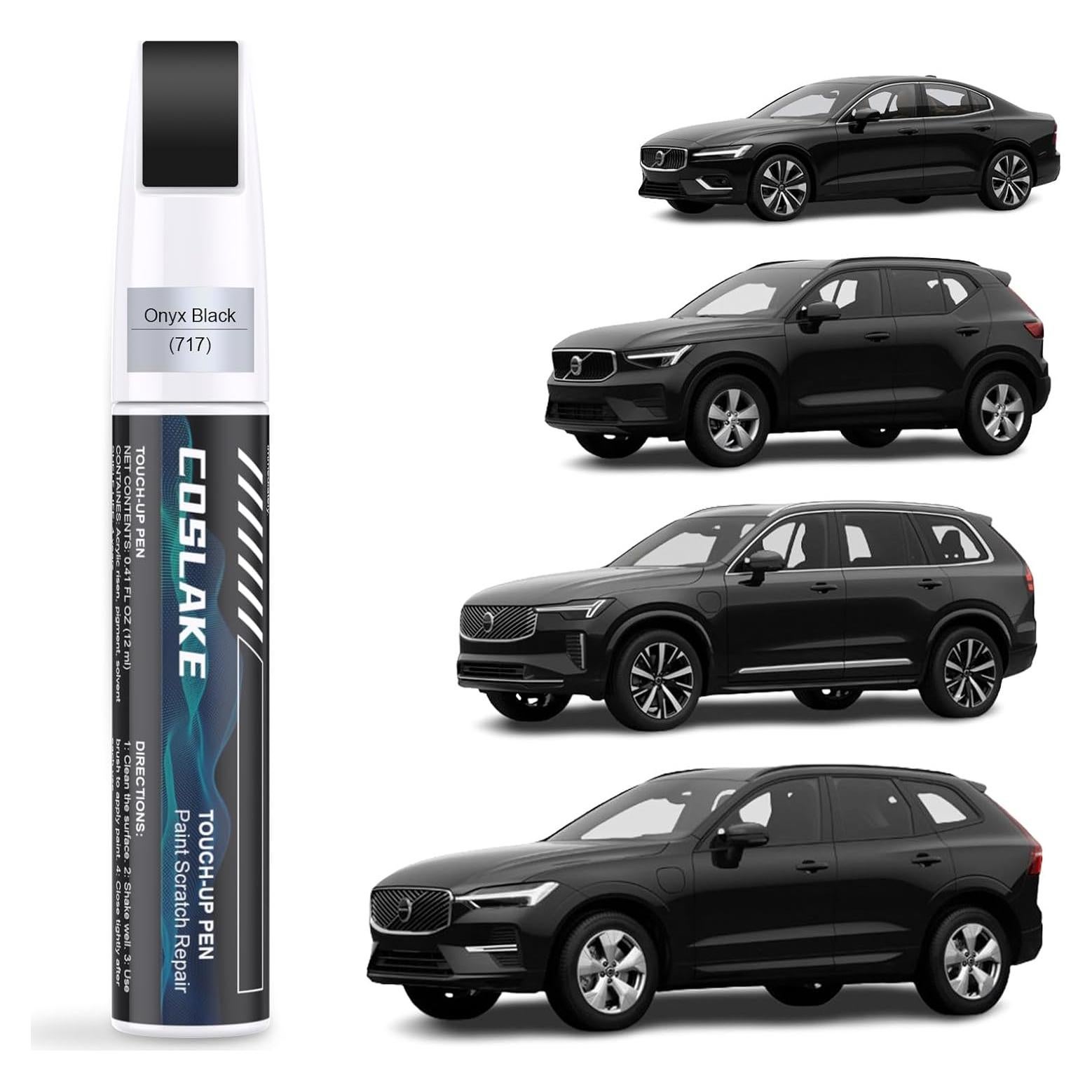 Pintura de Retoque COSLAKE 12ml Negro Ónix (717) para Volvo