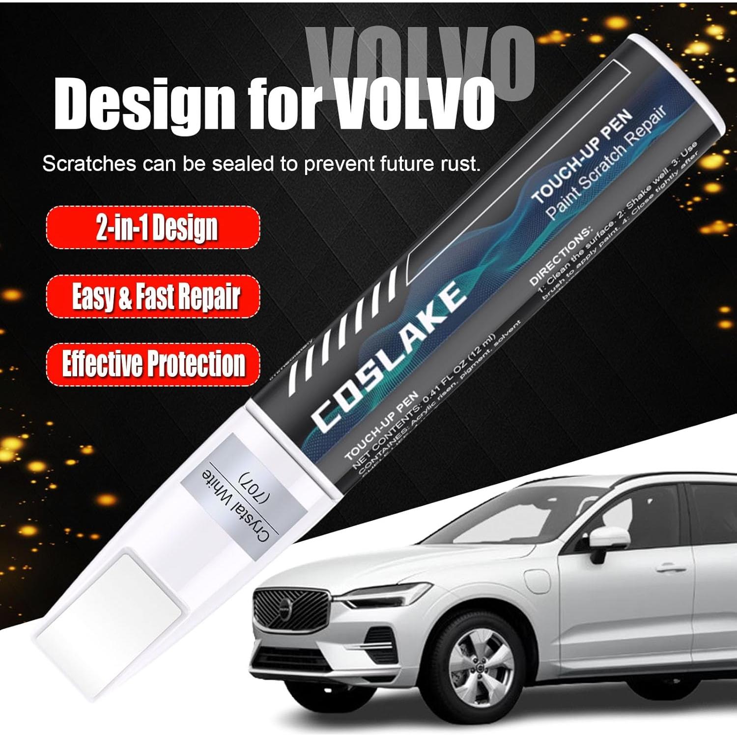 Pintura de Retoque COSLAKE 12ml Negro Ónix (717) para Volvo