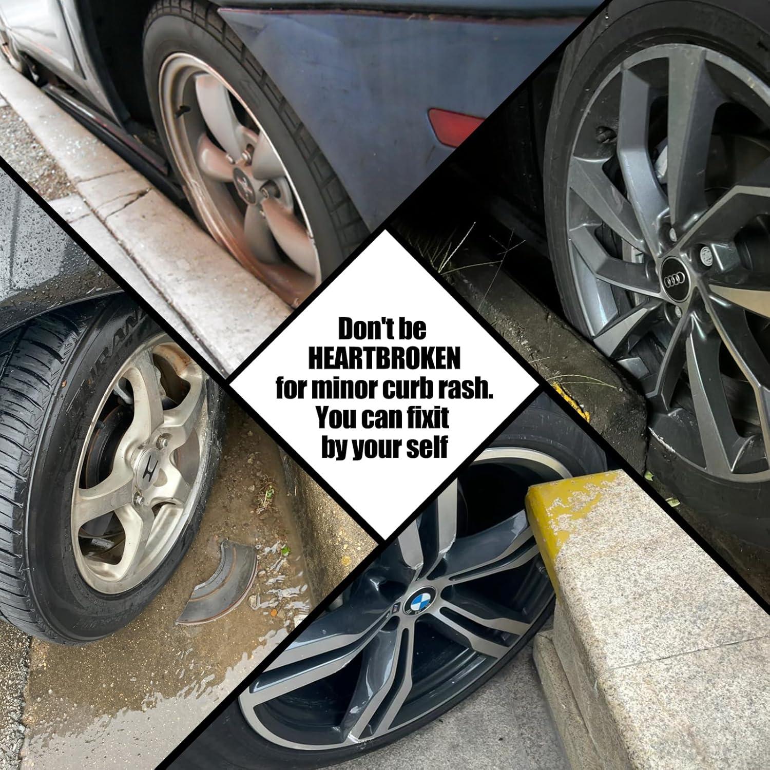 Kit de Pintura de Retoque para Llantas aqootbul Negro Brillante