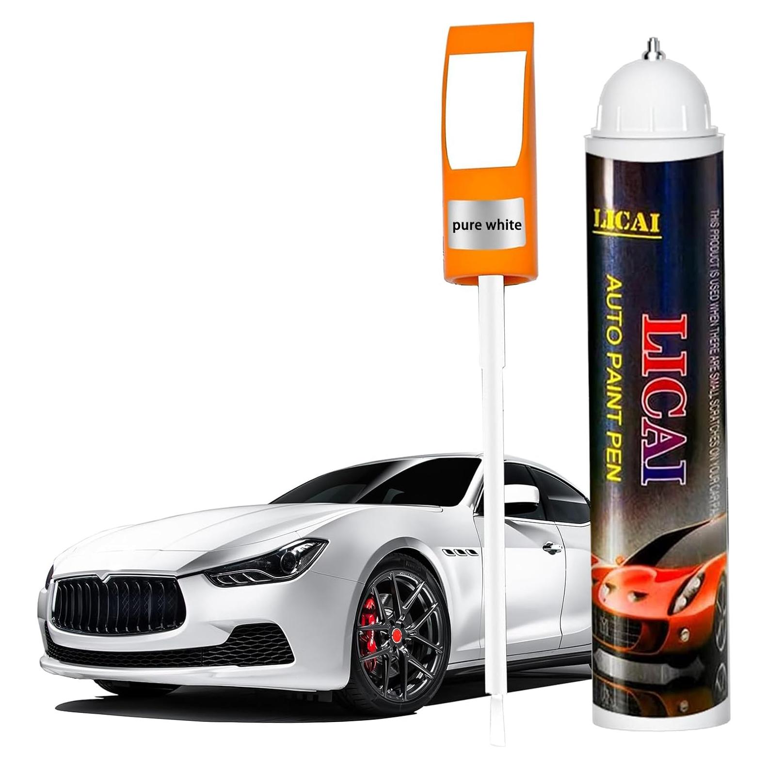Pure White Touch Up Paint For Cars, Automotive White Car Paint Pen Scratch Repair Two-In-One Touch Up Paint, Premium Car Scratch Remover for Deep Scratches