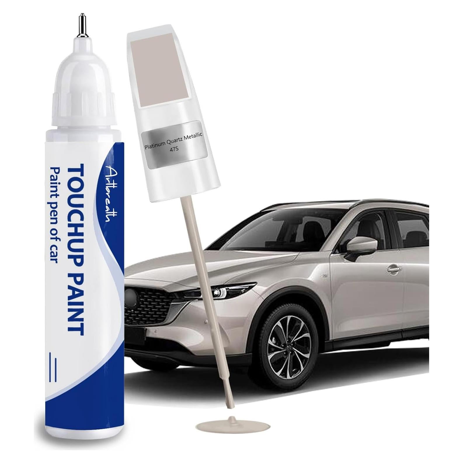 Platinum Quartz Metallic(47S) Touch Up Paint for Mazda-Exact Match–Chips and Nicks Car Paint Scratch Repair Kit Automotive Paint Pen for CX-5/CX-30/CX-50/CX-70/MAZDA3 SEDAN/HATCHBACK