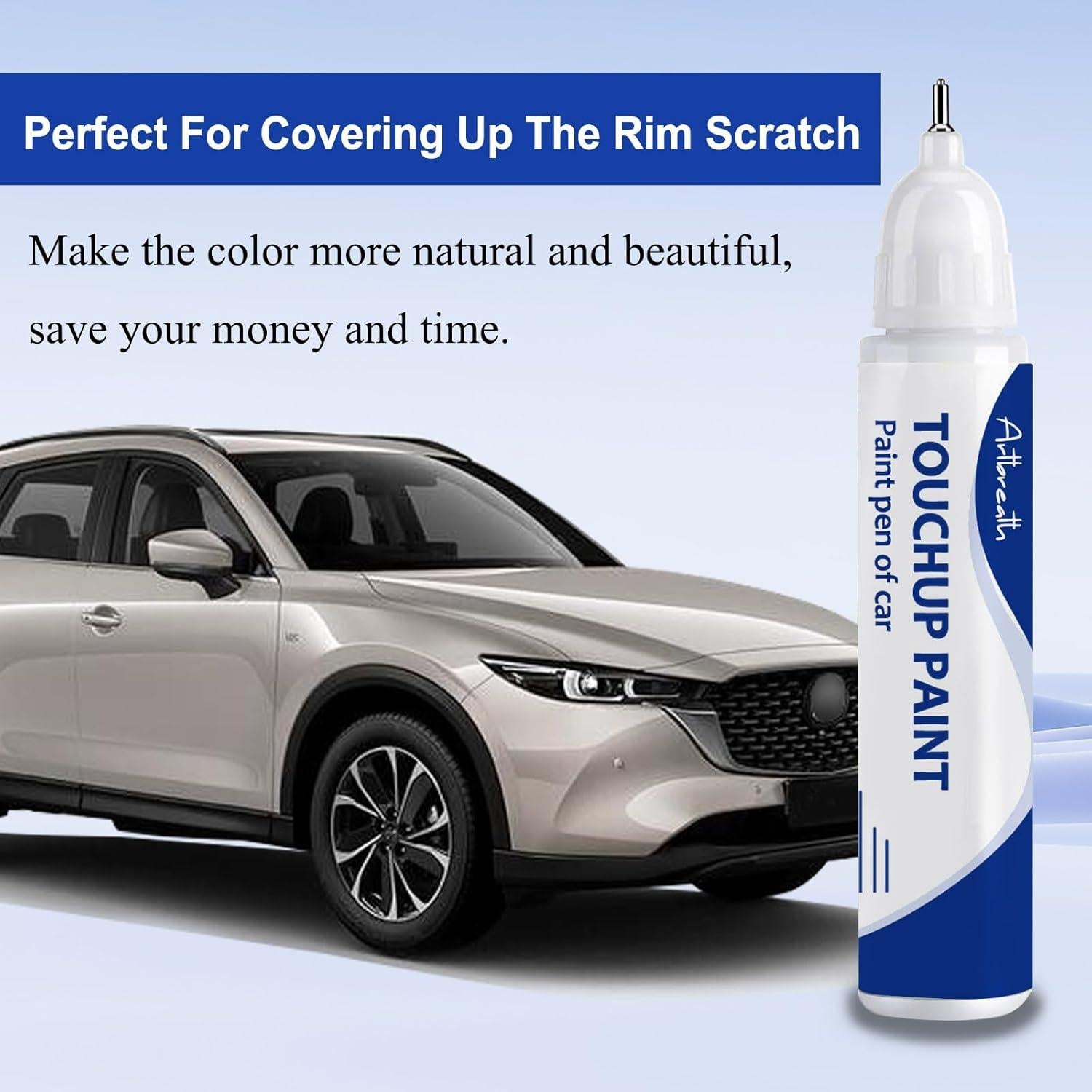 Platinum Quartz Metallic(47S) Touch Up Paint for Mazda-Exact Match–Chips and Nicks Car Paint Scratch Repair Kit Automotive Paint Pen for CX-5/CX-30/CX-50/CX-70/MAZDA3 SEDAN/HATCHBACK