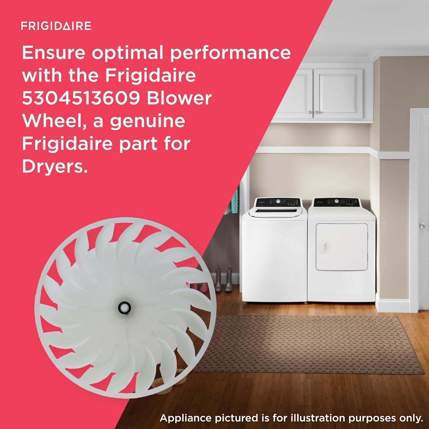 Rueda de Ventilador Frigidaire 5304513609 para Secadoras