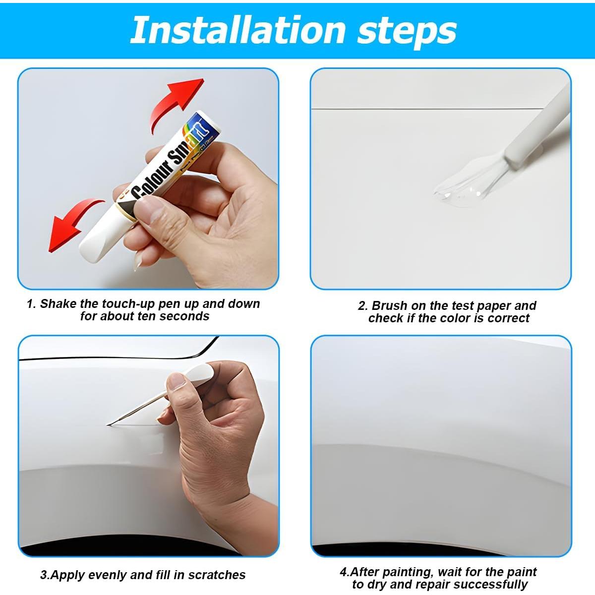 Pincel de pintura para arañazos de auto Osilly 12ML Negro