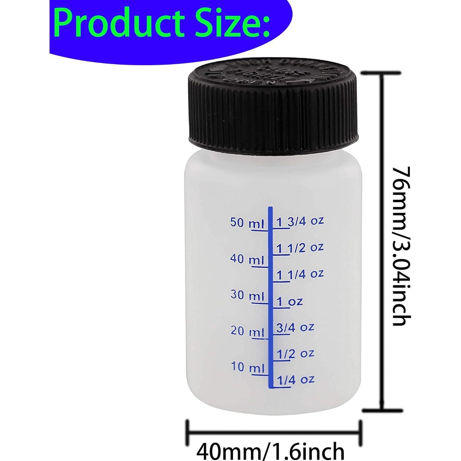 Paquete de 6 Botellas Vacías 60ml Yuanwovv con Brocha y Canica