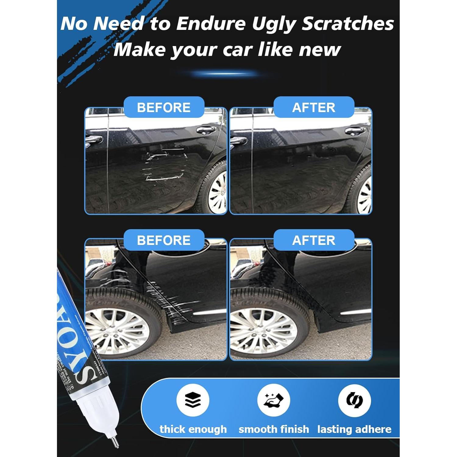 Pintura de Retoque Negra SYOAUTO 12ml Acabado Brillante