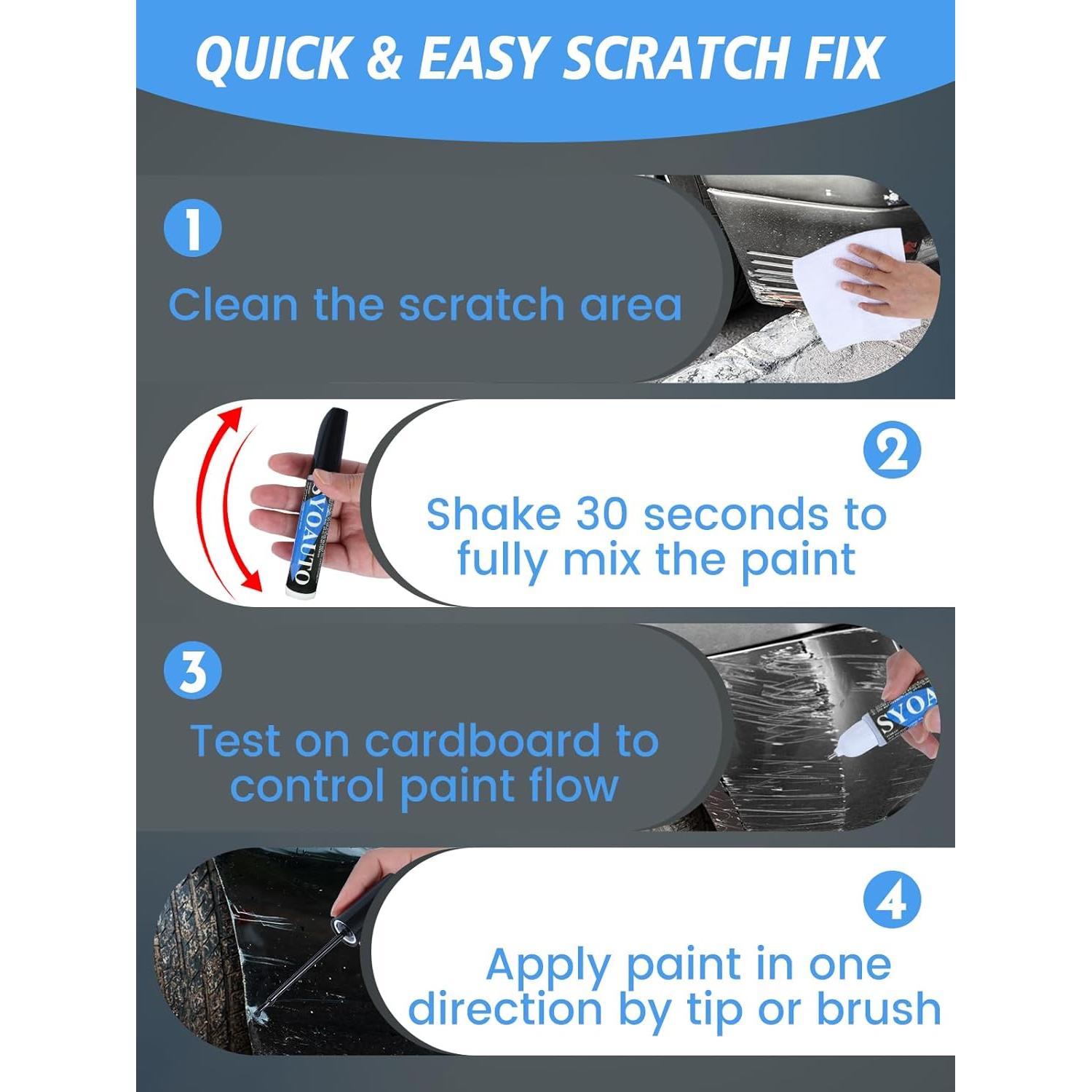 Pintura de Retoque Negra SYOAUTO 12ml Acabado Brillante