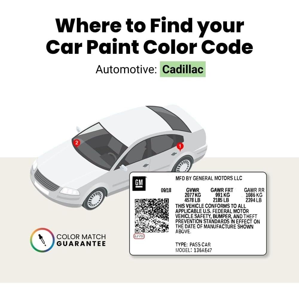 Pintura de Retoque TouchUpDirect G1W Blanco Cristal Tricoat