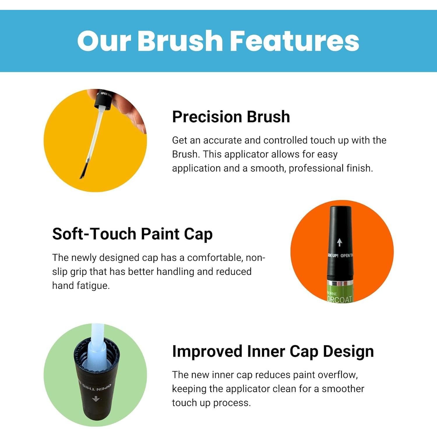 Kit de Brocha TouchUpDirect Plata Atómica Metálica para Lexus