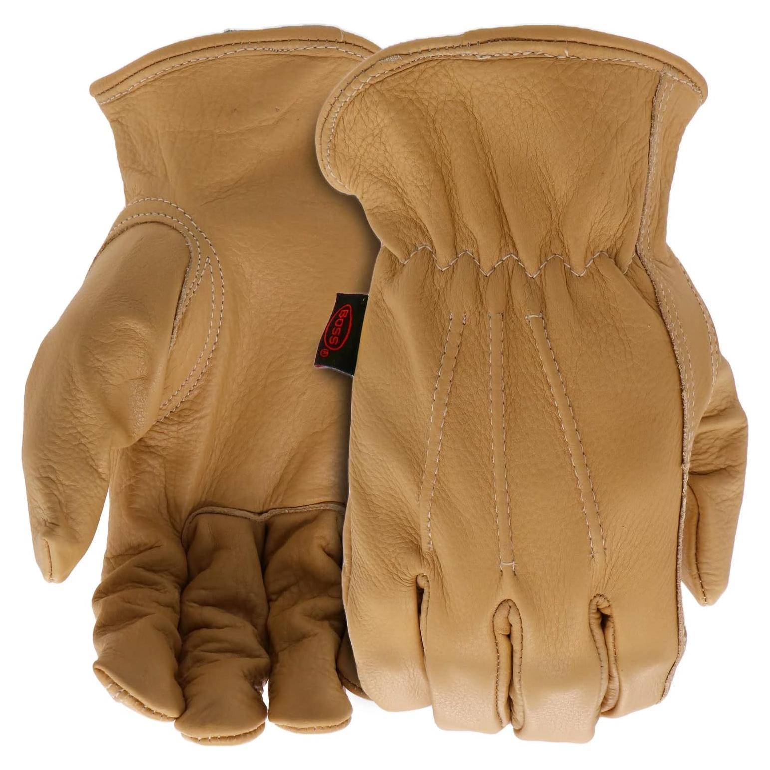 Guantes de Trabajo AquaArmor BOSS de Cuero Vacuno 2X Grande