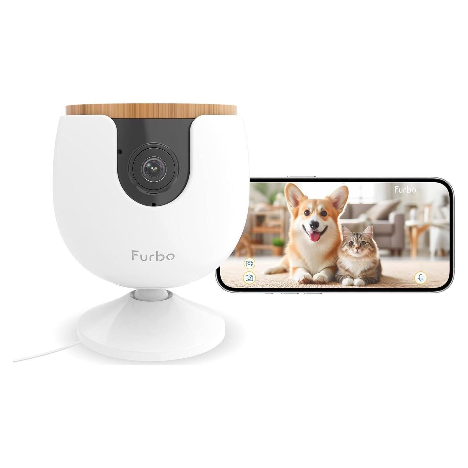 Cámara Mini Furbo 1080p para Mascotas con Alertas