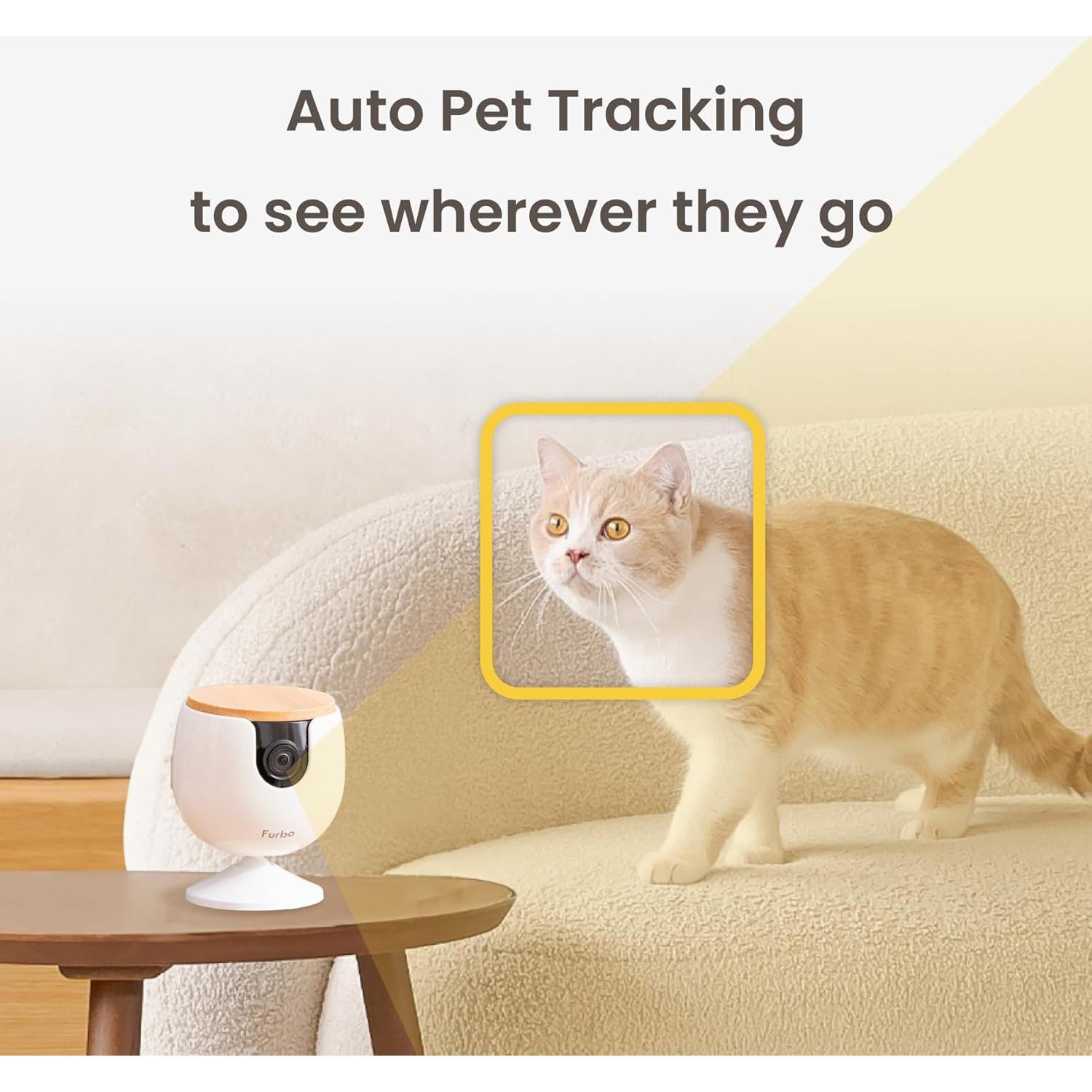 Cámara Mini Furbo 1080p para Mascotas con Alertas