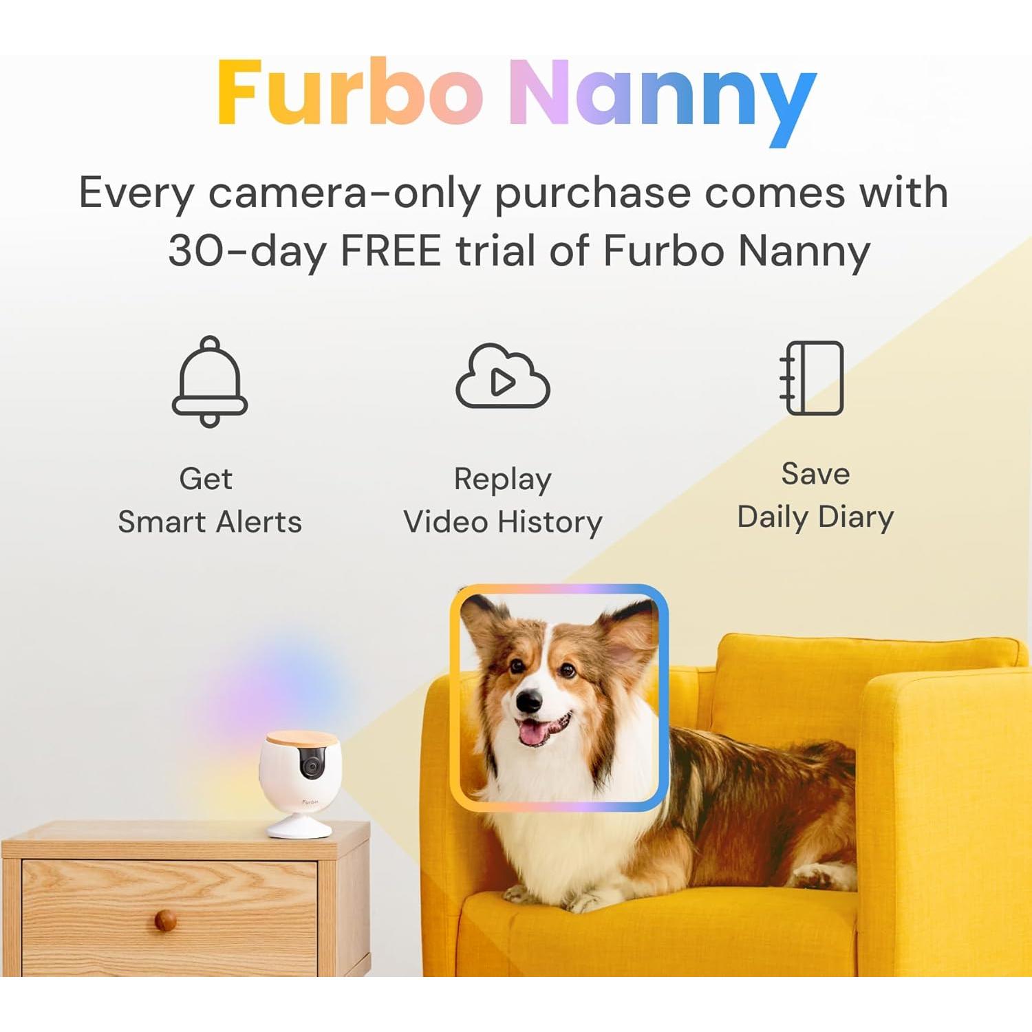 Cámara Mini Furbo 1080p para Mascotas con Alertas