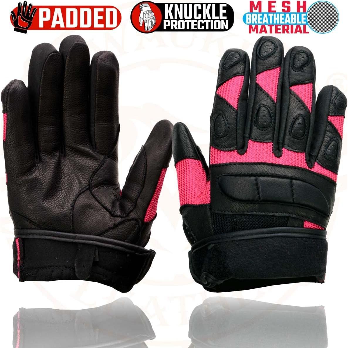 Guantes de motocicleta Milwaukee Leather MG7740 Rosa Mediano