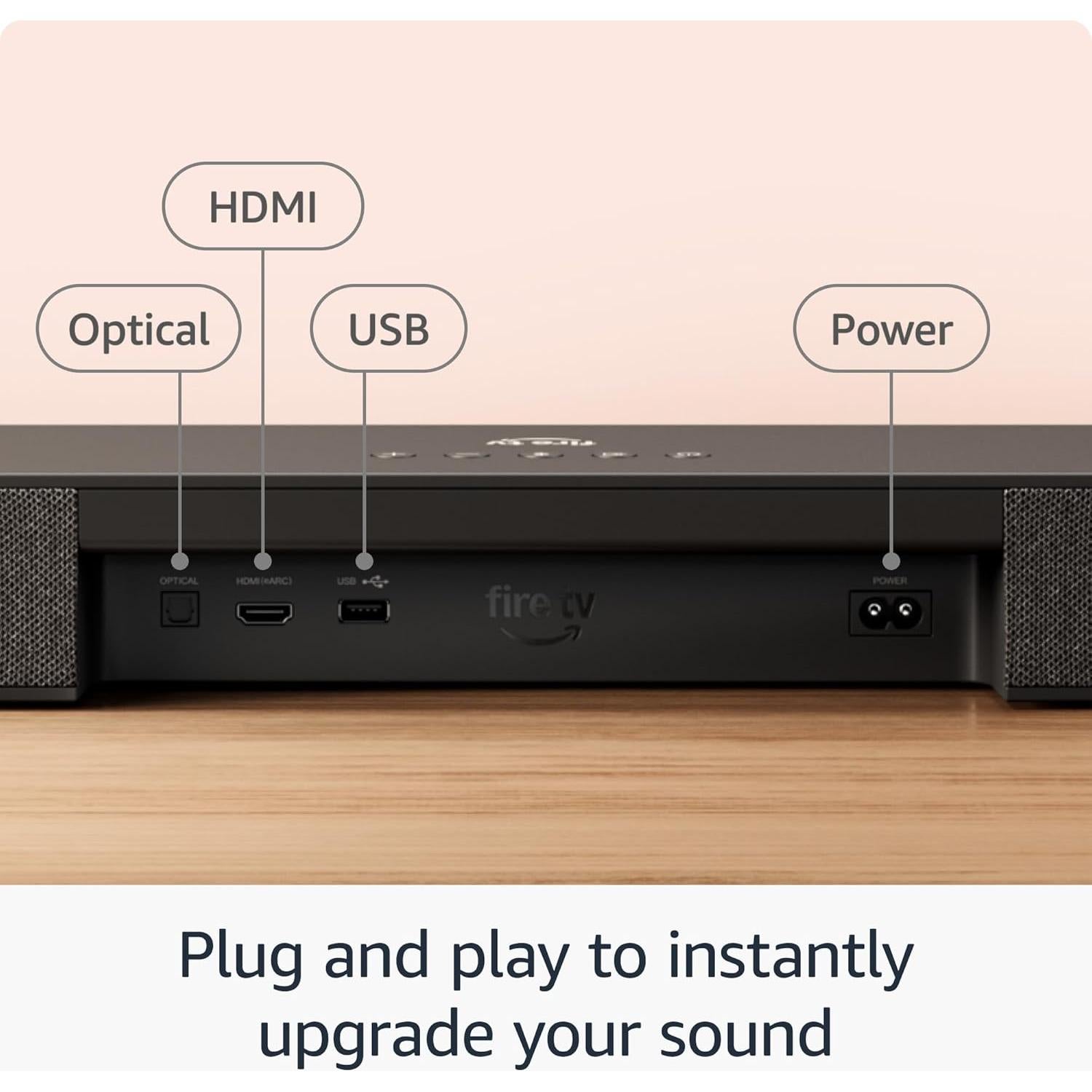 Amazon Fire TV Soundbar Plus with subwoofer (newest model), 3.1 channel, Dolby Atmos, DTS:X, clear dialogue
