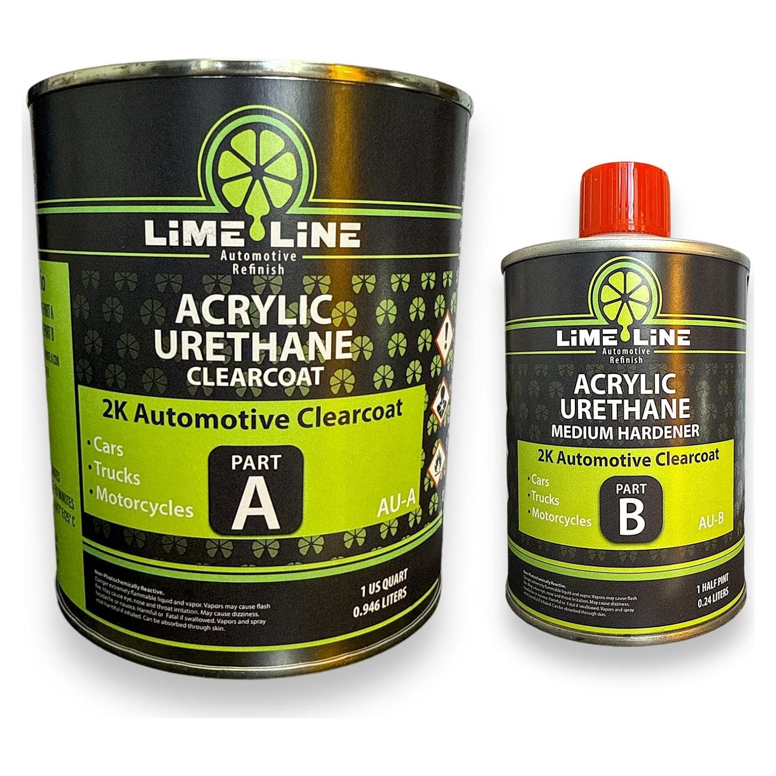 Barniz Automotriz 2K LiME LiNE 1.25 Qt Alto Brillo con Endurecedor