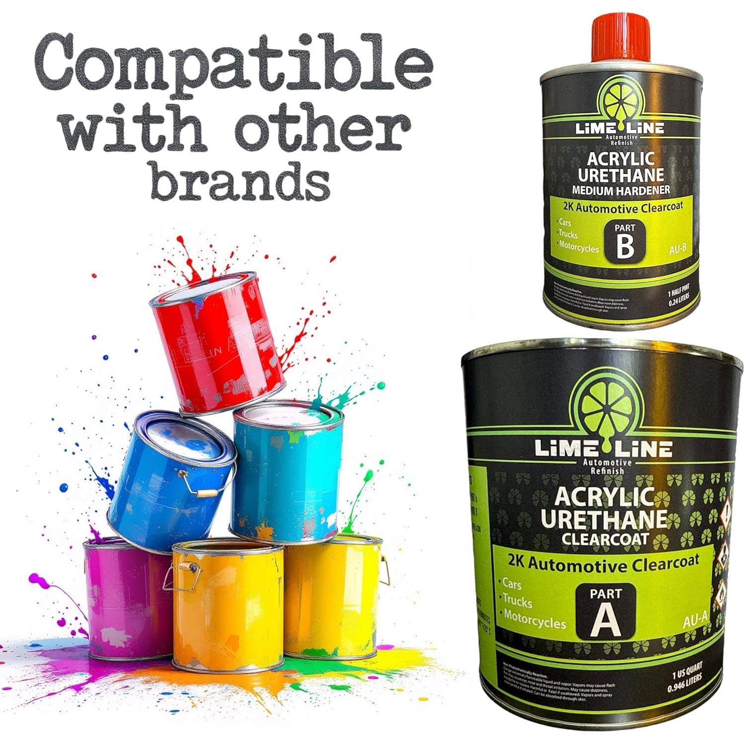 Barniz Automotriz 2K LiME LiNE 1.25 Qt Alto Brillo con Endurecedor