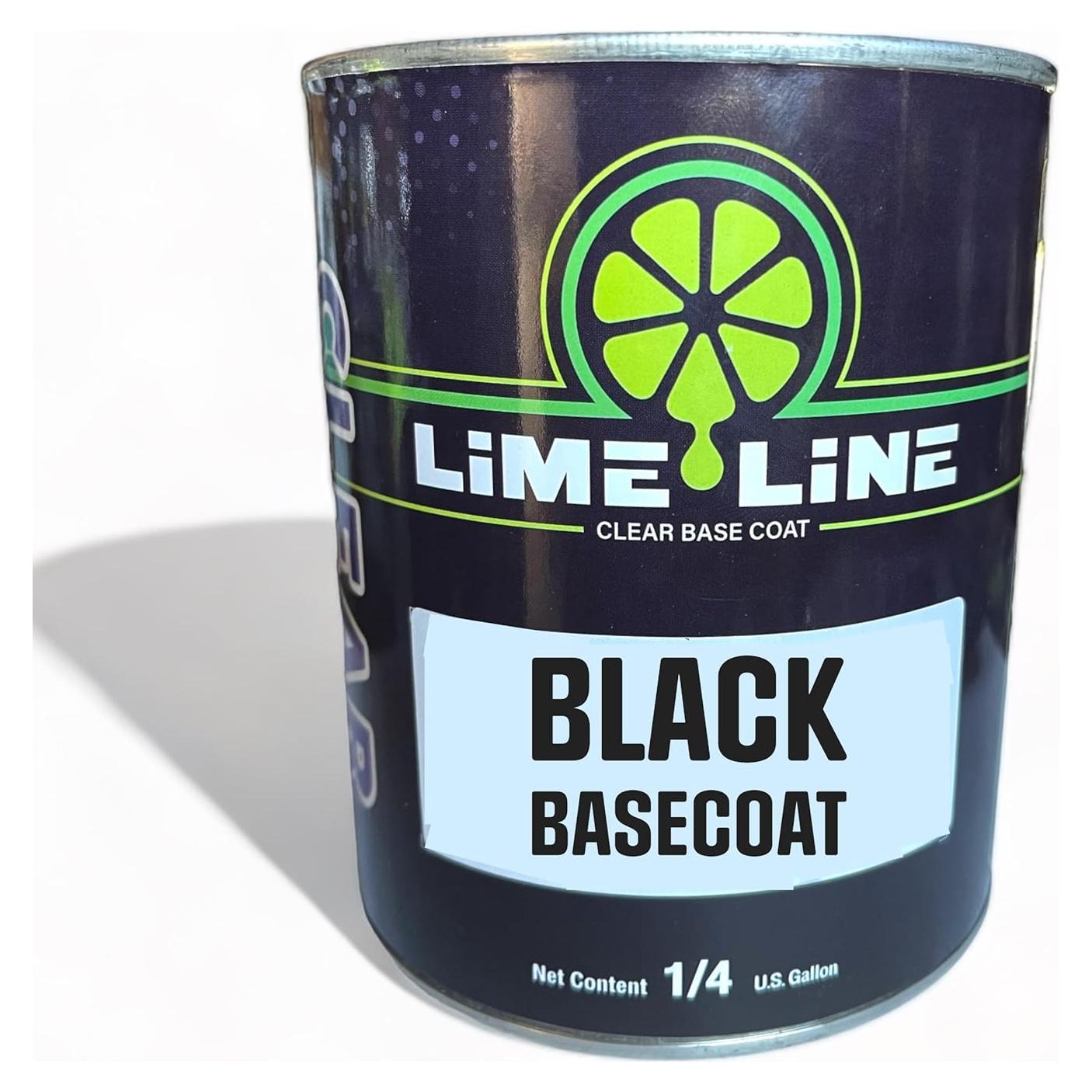 Pintura Basecoat Negro Cuartillo LiME LiNE 1k 32 Oz Automotriz