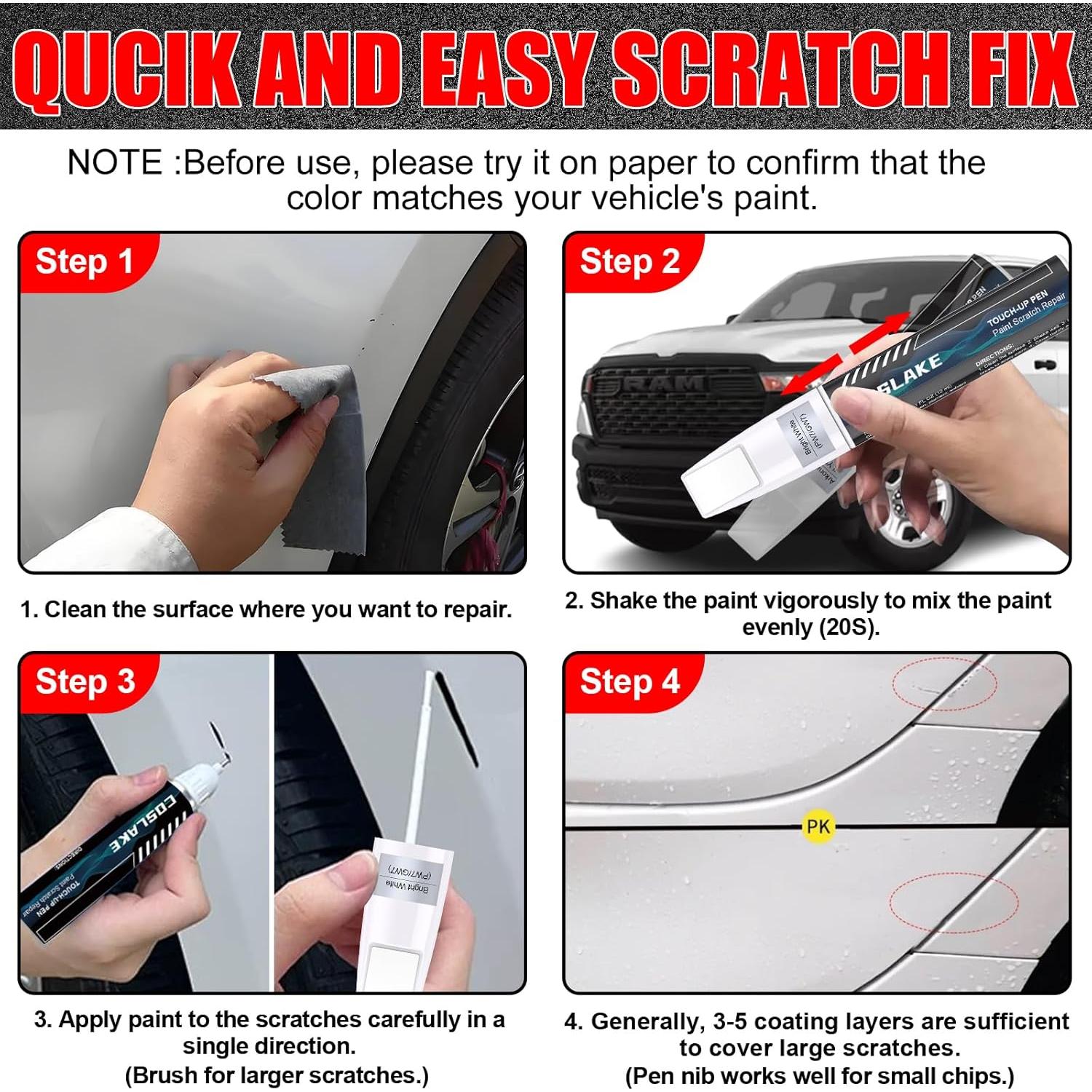 Pintura de Retoque COSLAKE 12ml Perla Negra para Dodge Ram