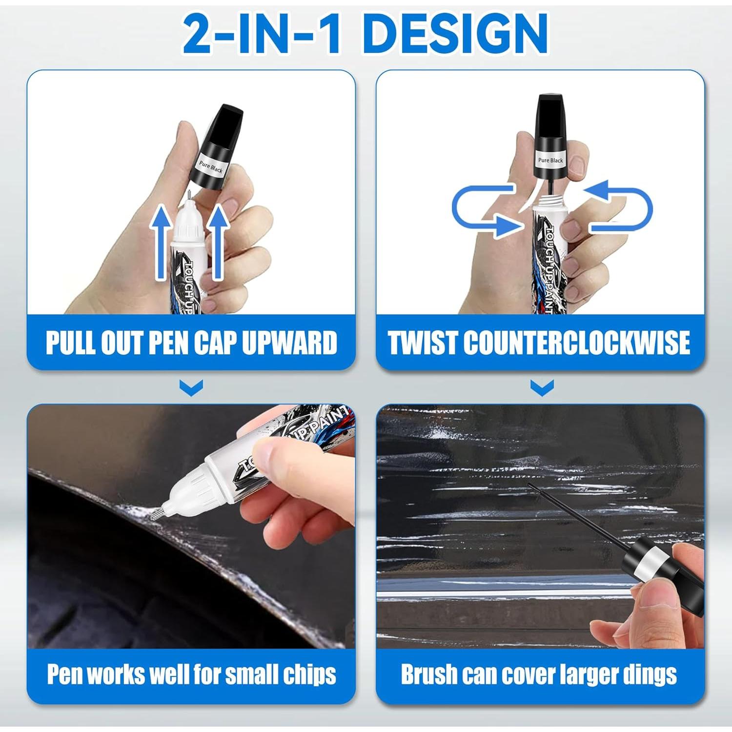 Pintura de Retoque Automotriz xdotoar 12ml Negro Puro Brillante