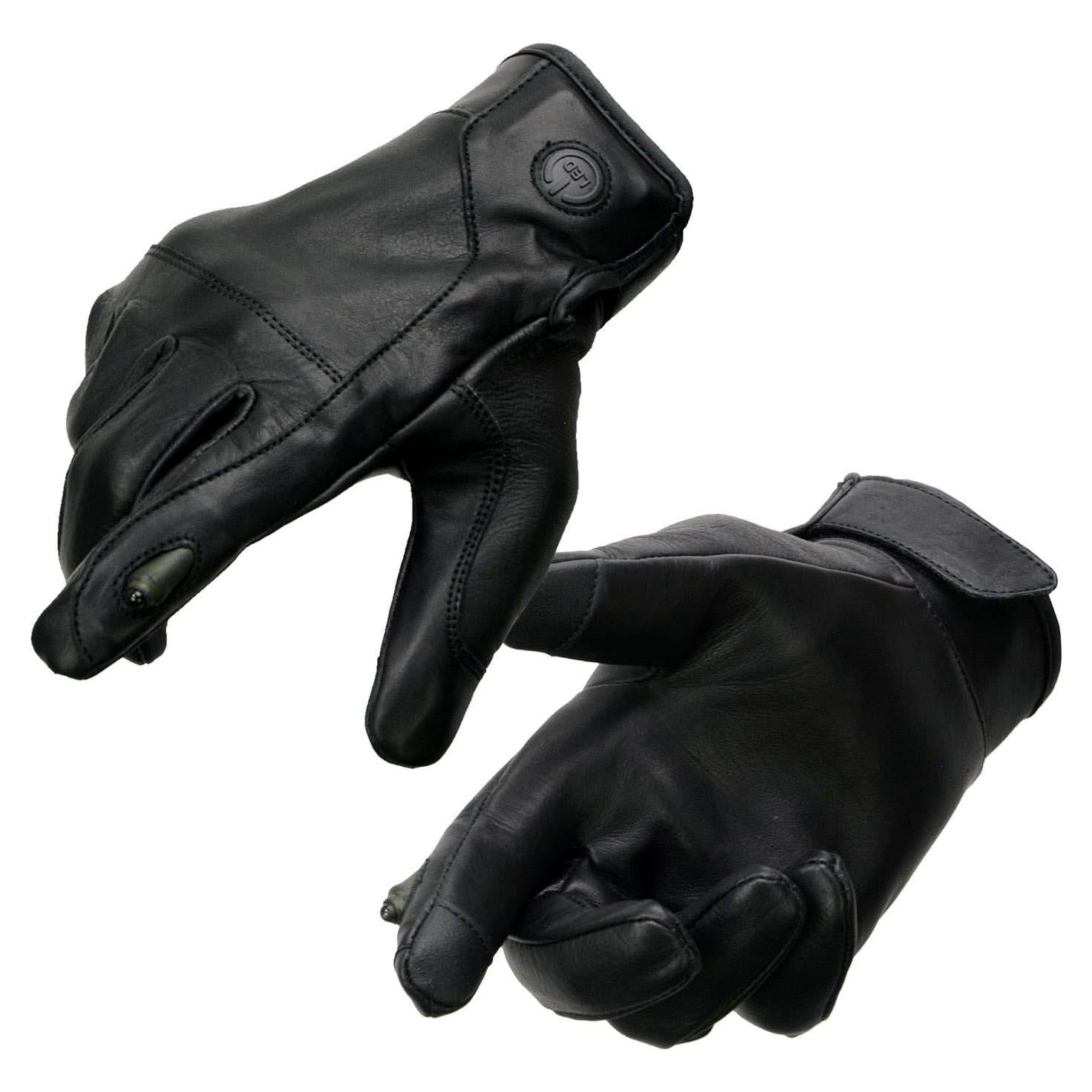 Guantes de motocicleta Milwaukee Leather MG7599 con LED y i-Touch