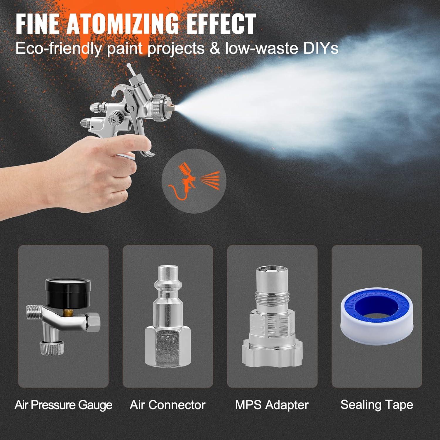 Pistola de Pulverización VEVOR HVLP 1.3/1.7mm 1000cc