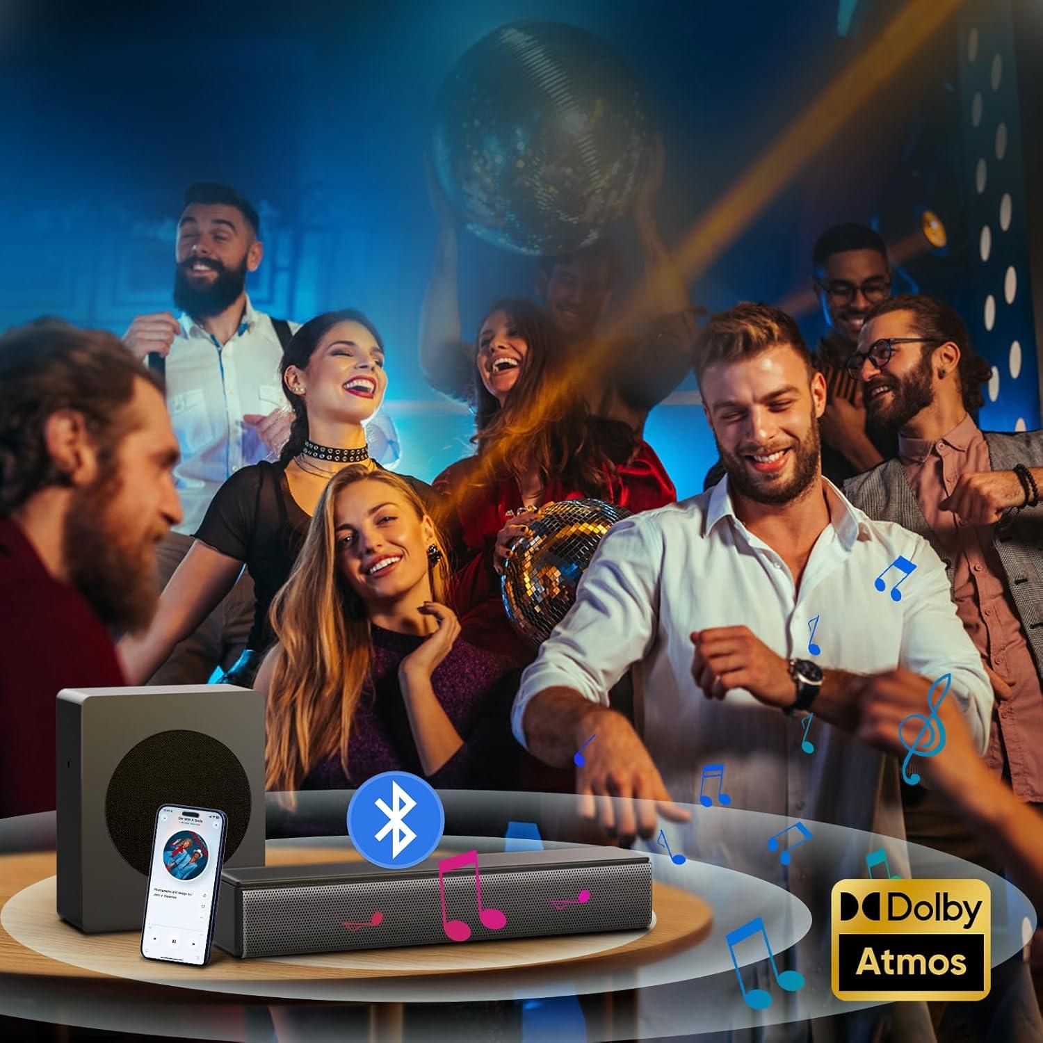 Barra de Sonido 2.1 Geoyeao HD029 con Dolby Atmos 200W