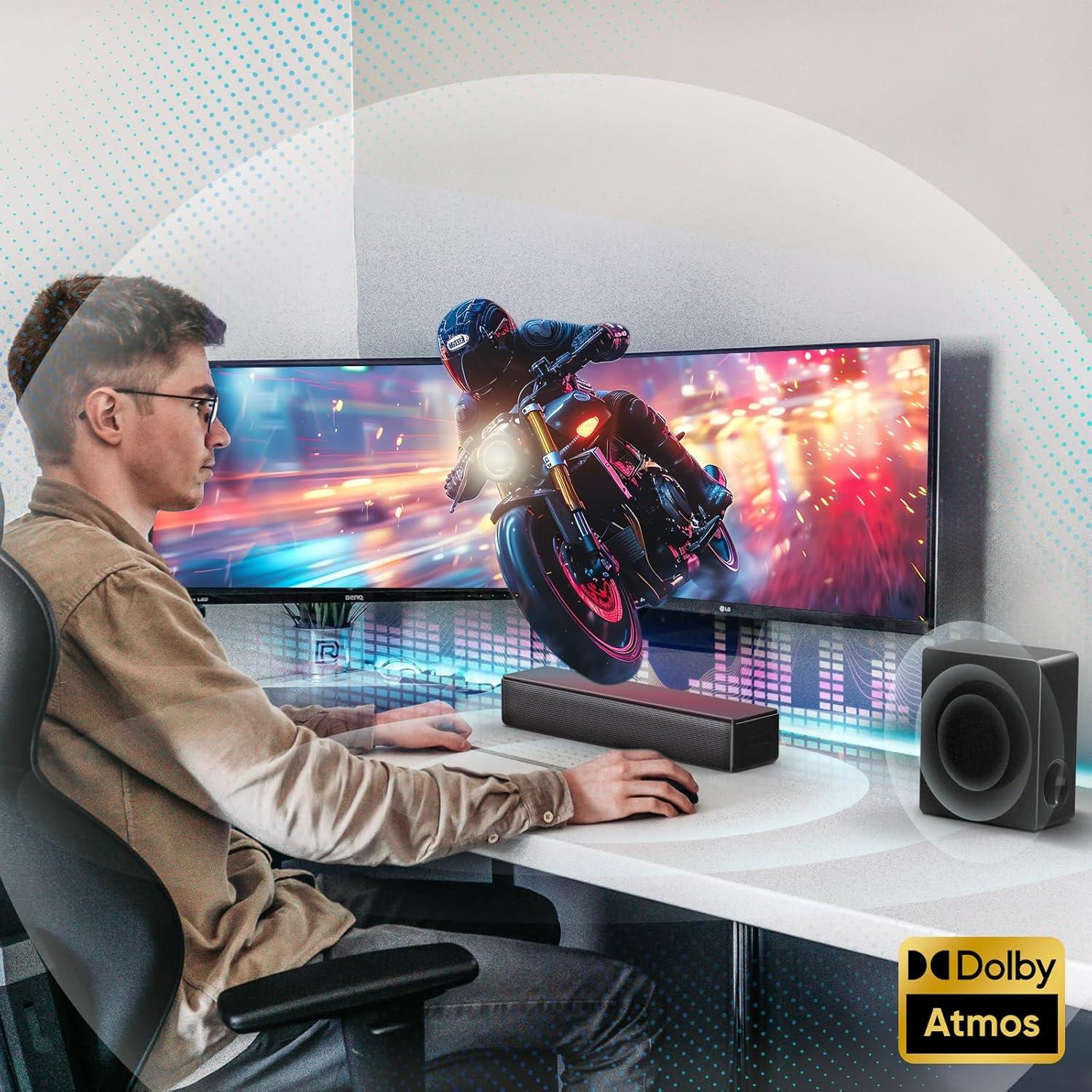 Barra de Sonido 2.1 Geoyeao HD029 con Dolby Atmos 200W