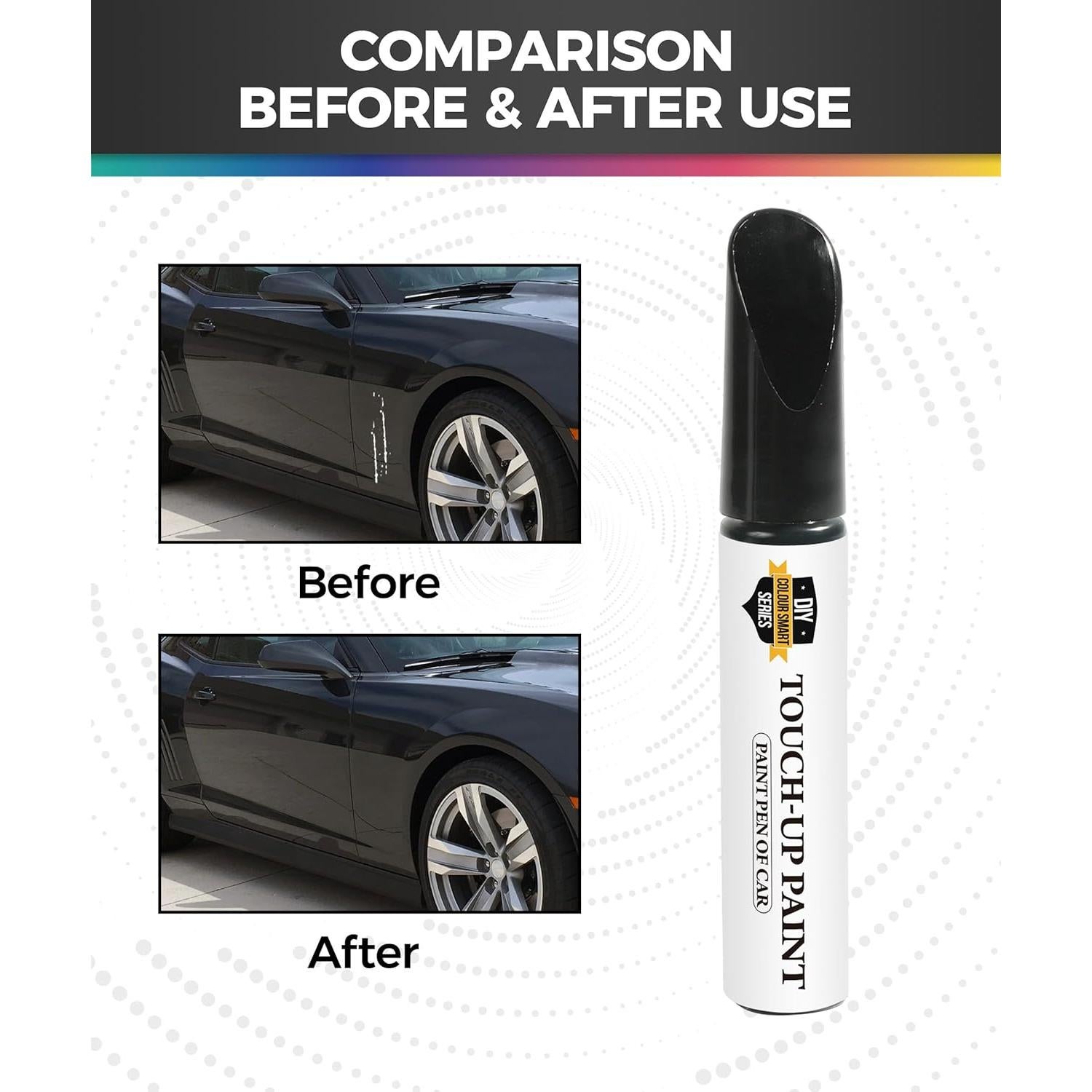 Bolígrafo de Pintura de Retocado UBOG para Coches Negro 50ml