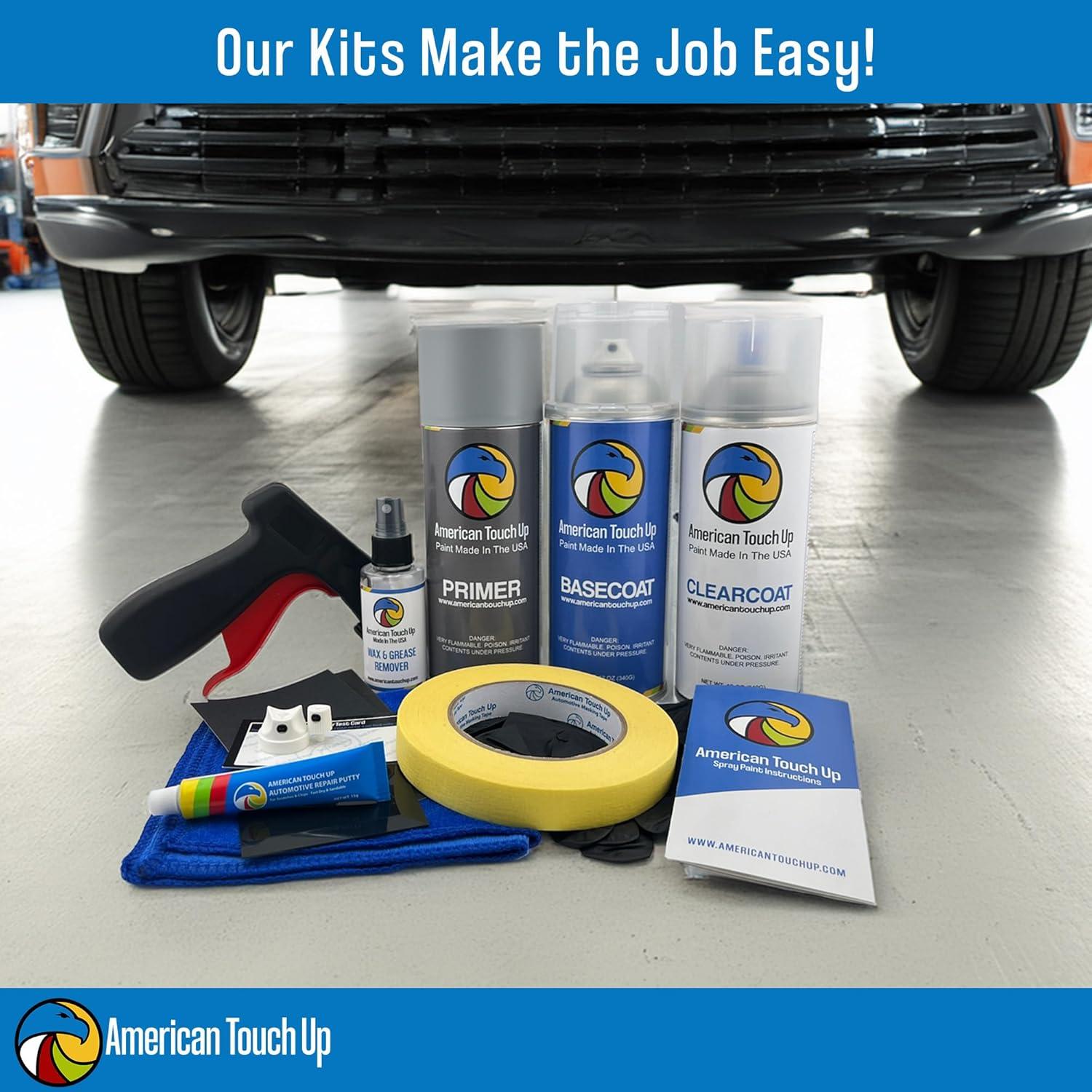 Pintura en aerosol American Touch Up 12 oz Negro Corinto Metálico