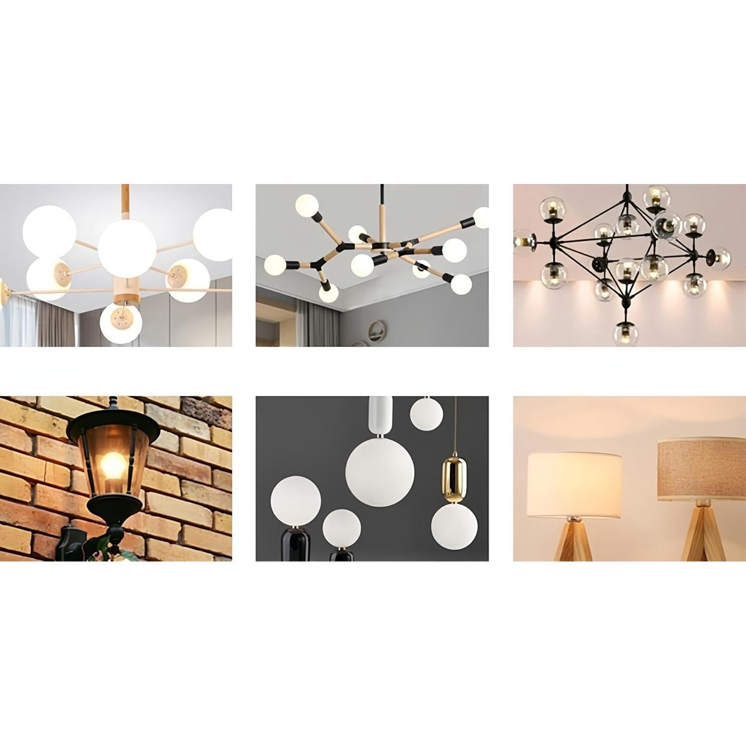 Bombilla LED G45 9W JKLcom E26/E27 Luz Diurna 6000K Paquete 6